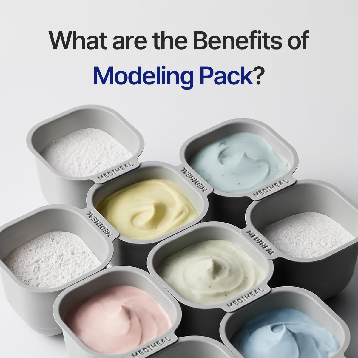 Mediheal Derma Modeling Pack (Collagen) - Filling Elasticity For Glow Skin - Easy DIY Home Spa Kits, Hydrating Icy Jelly Mask Fo