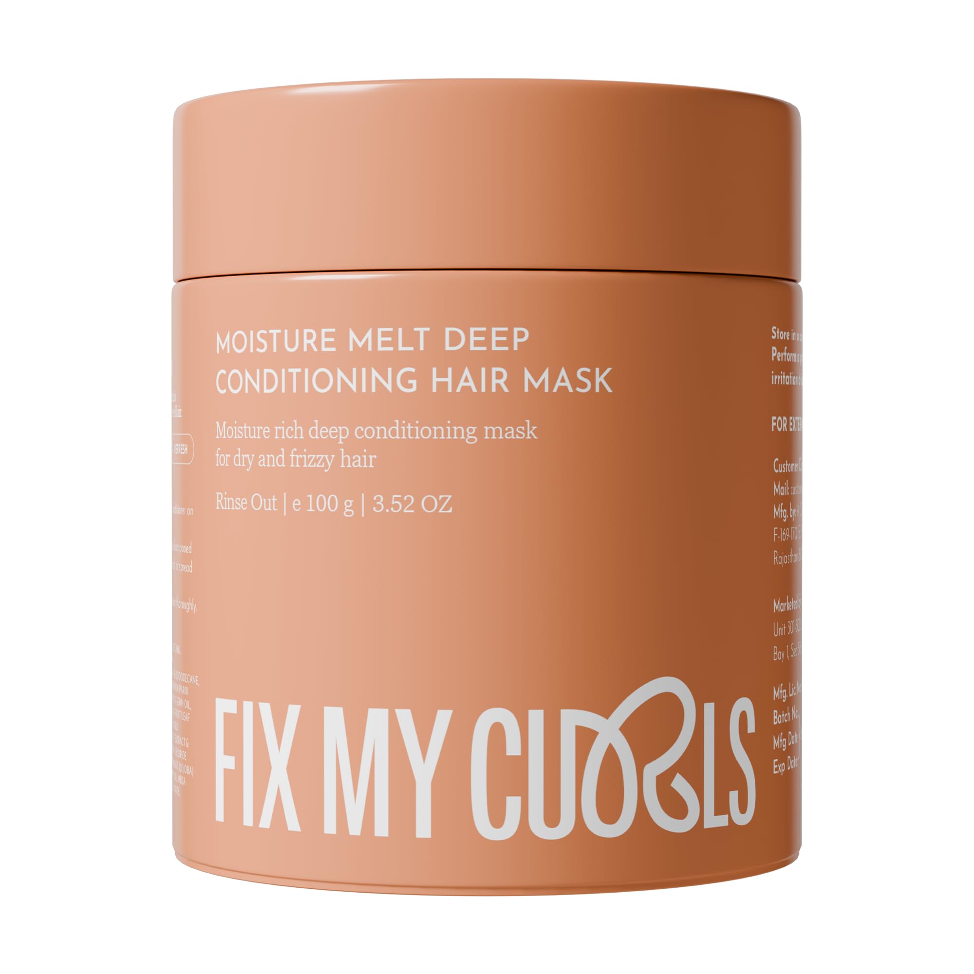 Fix My Curls Moisture Melt Deep Conditioning| Hair Mask For Dry, Damaged, And Chemically Treated Hair| 8 Magical Oils, Shea Butt