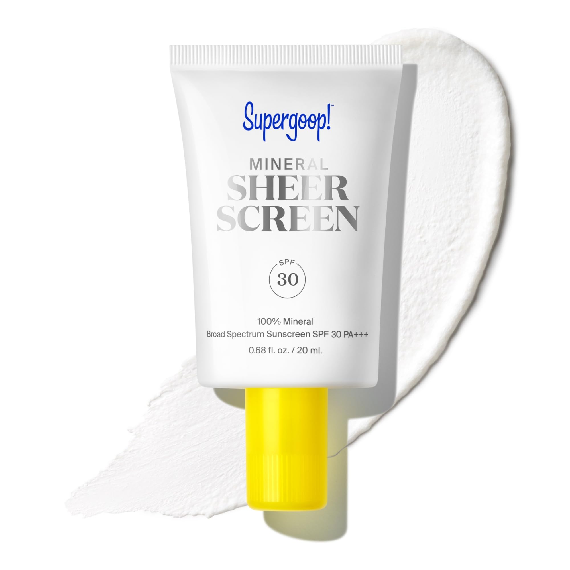 Supergoop! Mineral Sheerscreen Spf 30 Pa+++, 0.68 Fl Oz - 100% Mineral, Broad Spectrum Face Sunscreen + Primer + Helps Filter Bl
