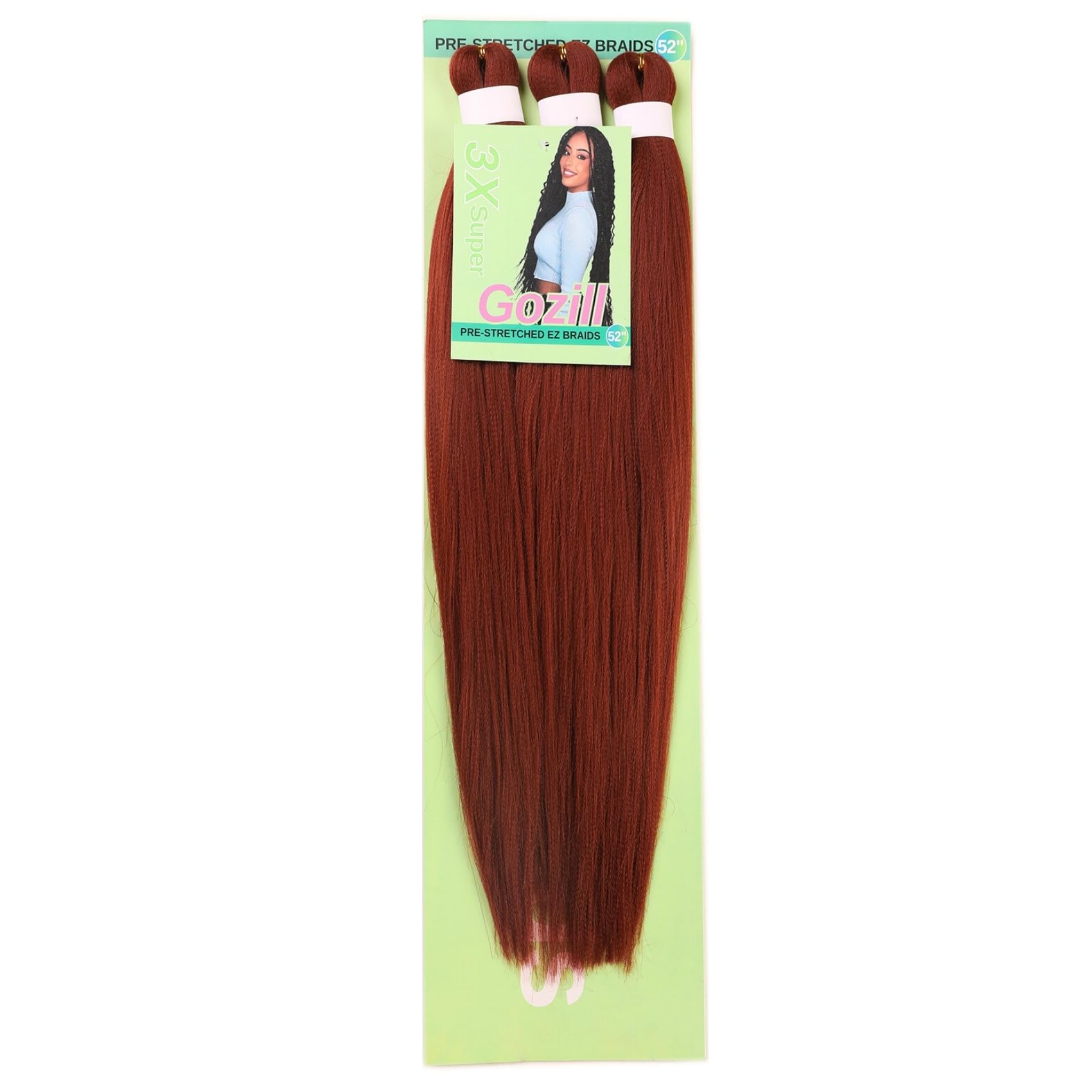Ginger Braiding Hair Pre Stretched 350# Knotless Braids Hair Extension for Braiding