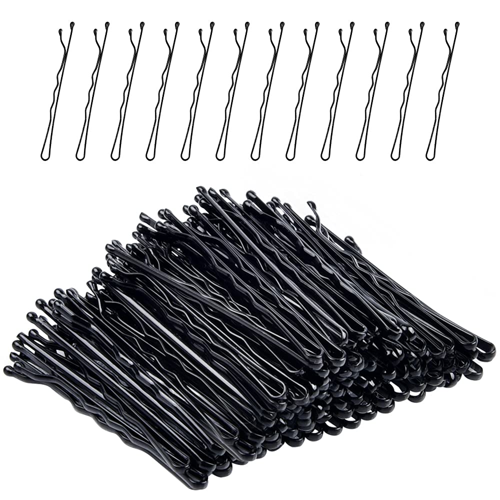 Bobby Pins, MORGLES Black Bobby Pins for Hair Bob Pins Bulk with Box 120 Count (Black,2 inch)