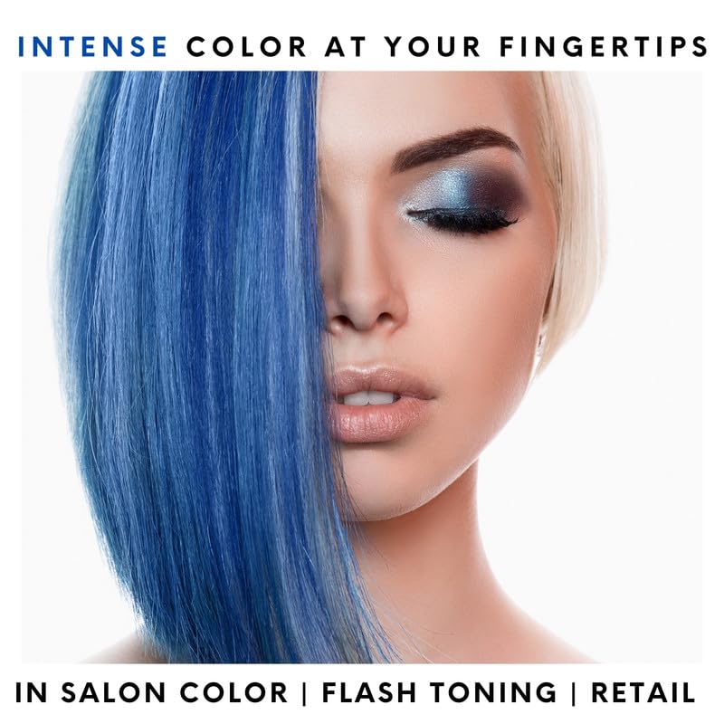 Watercolors Intense Color Depositing Shampoo, Semi Permanent Hair Color 8.5 Oz - Blue