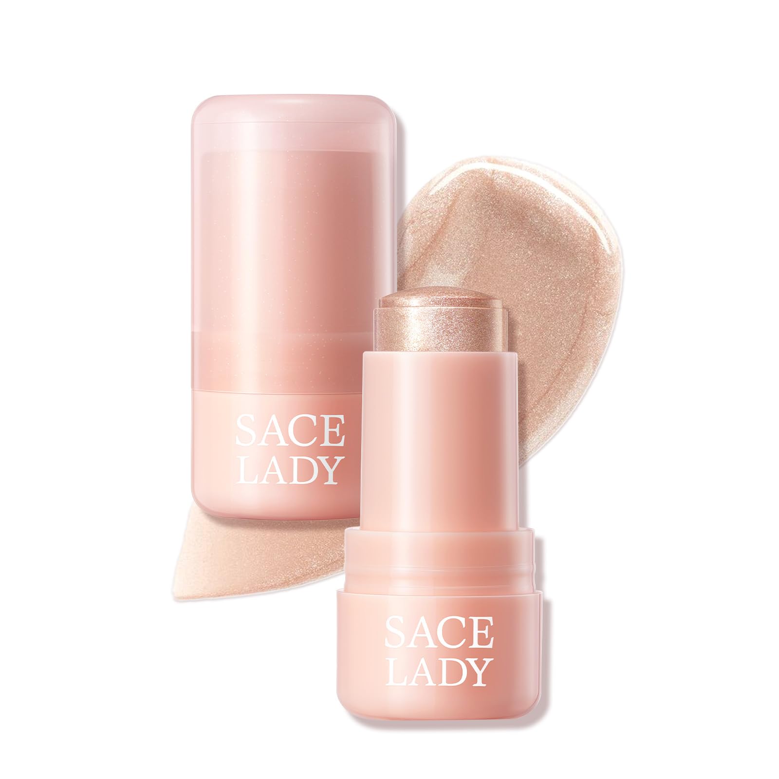 SACE LADY Jelly Highlighter Stick, Face Glow Sticks with Watery Radiant Finish, Easy Blend & Long Lasting, Multi-Use Cream Highl