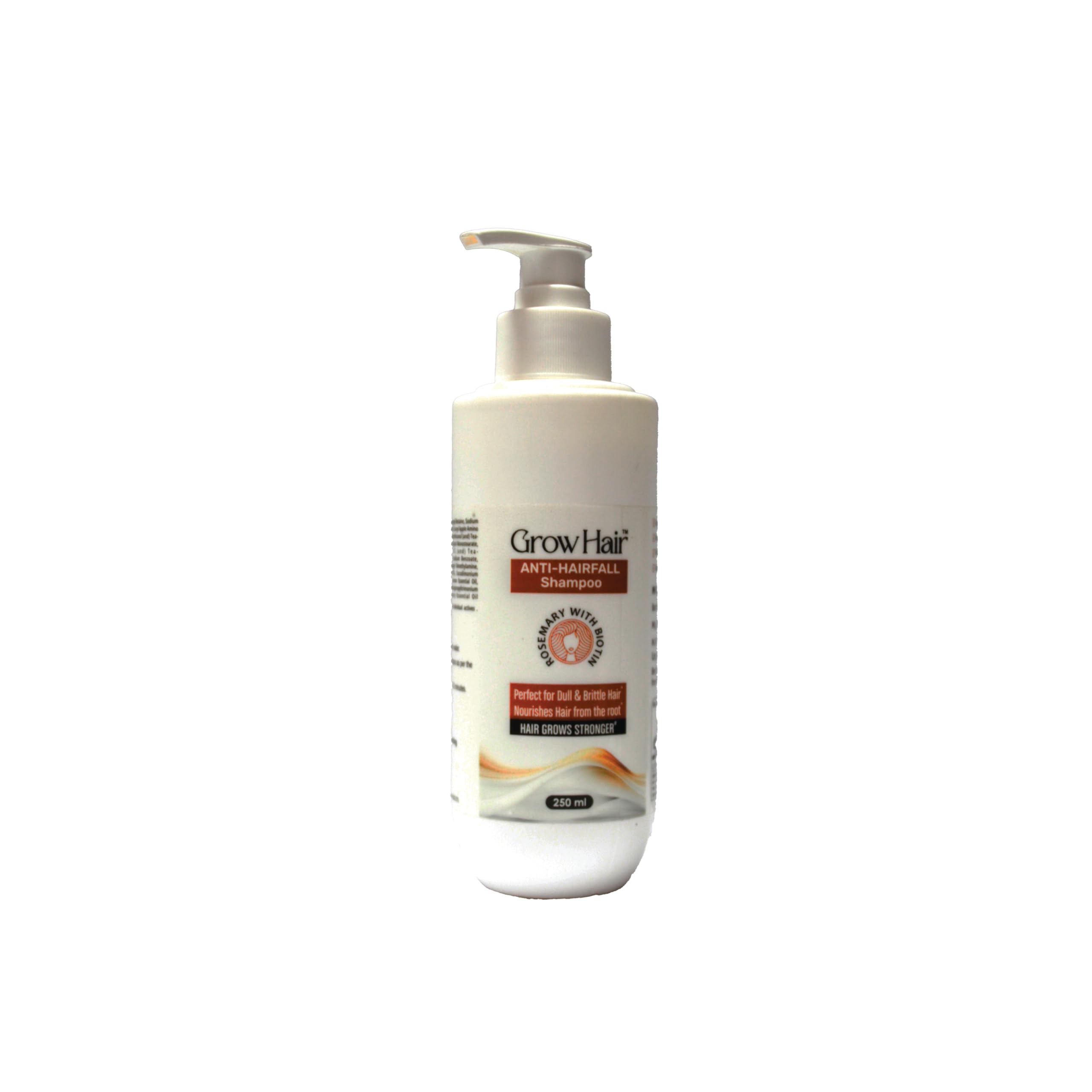SunrestS Grow Hair Anti-Hairfall Shampoo, Rosemary And Biotin Formula, 250 Ml
