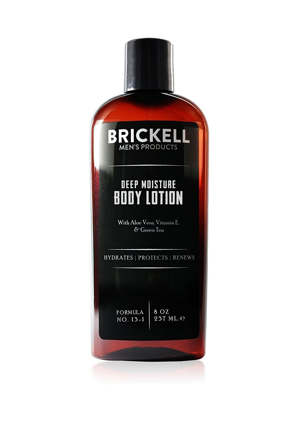 Brickell Men's Deep Moisture Body Lotion for Men, Natural and Organic Protects and Hydrates Dry Skin, 8 Ounce, Unscented