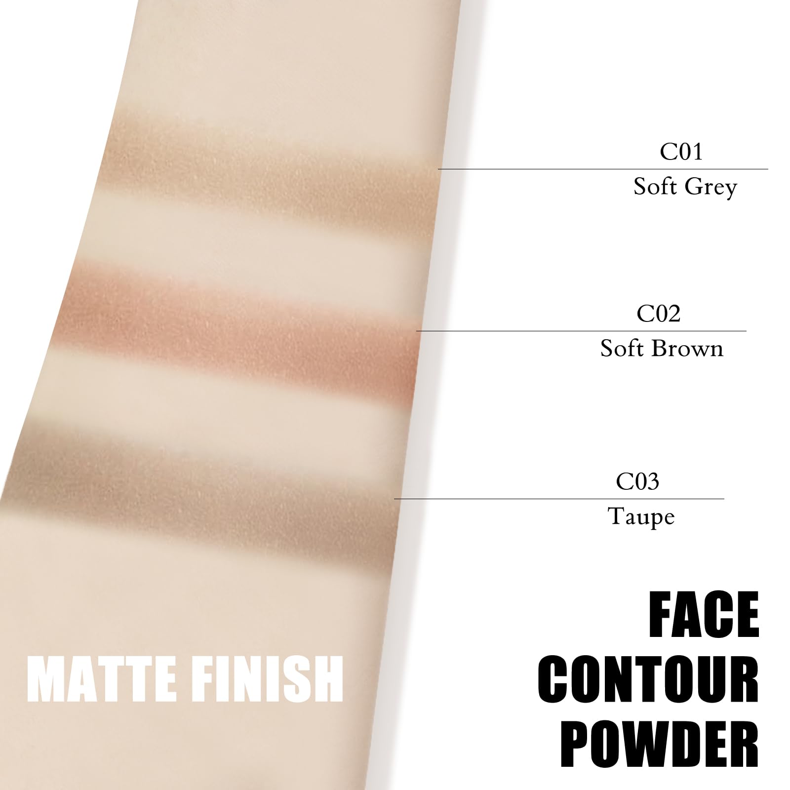 Lsxia Contour Palette With Brush, Cream Contour Powder Palette Bronzer Powder Matte Bronzer Palette Cool Toned Contour Kit With