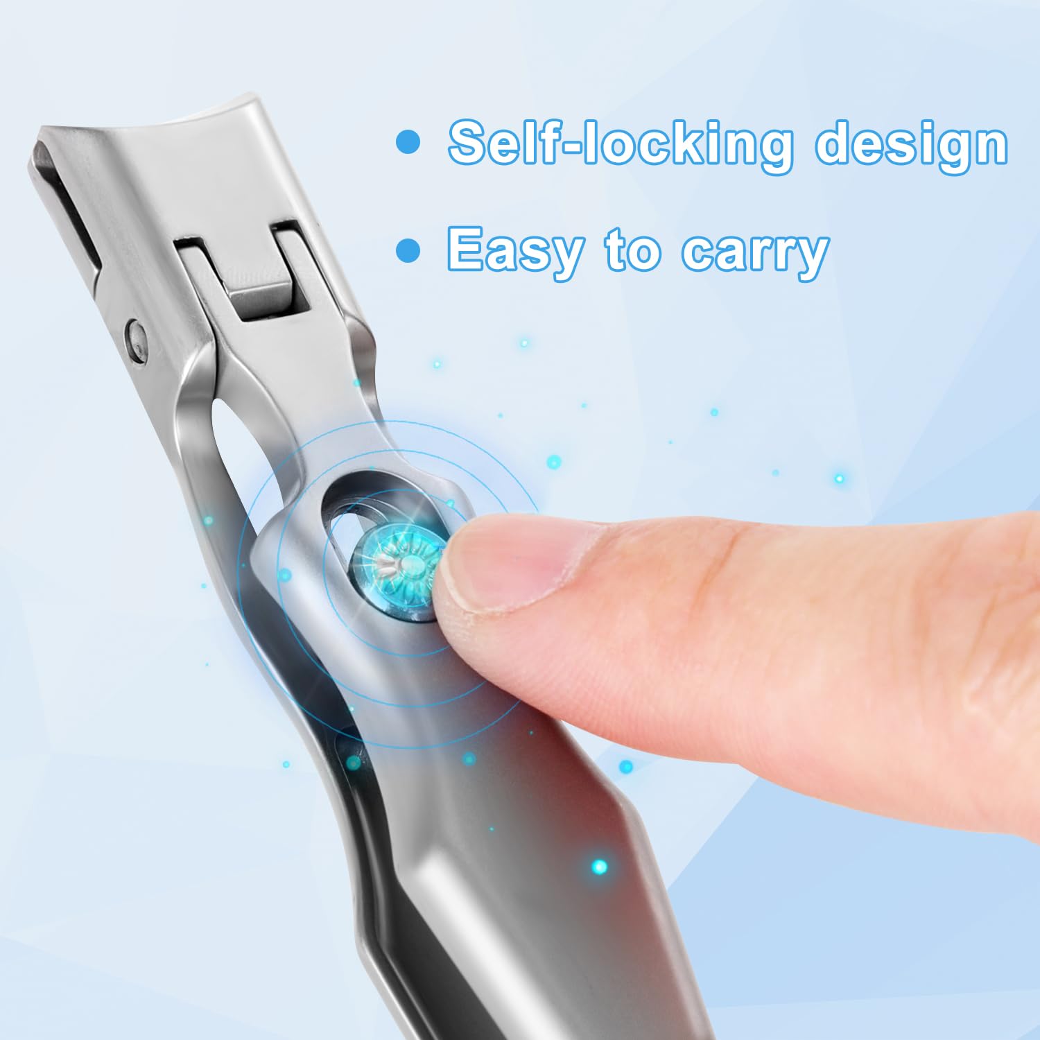 Toe Nail Clippers for Thick Nails, Sharp Nail Clippers Wide Mouth Toenail Clippers Seniors Super Sharp Stainless Steel Nail Clip