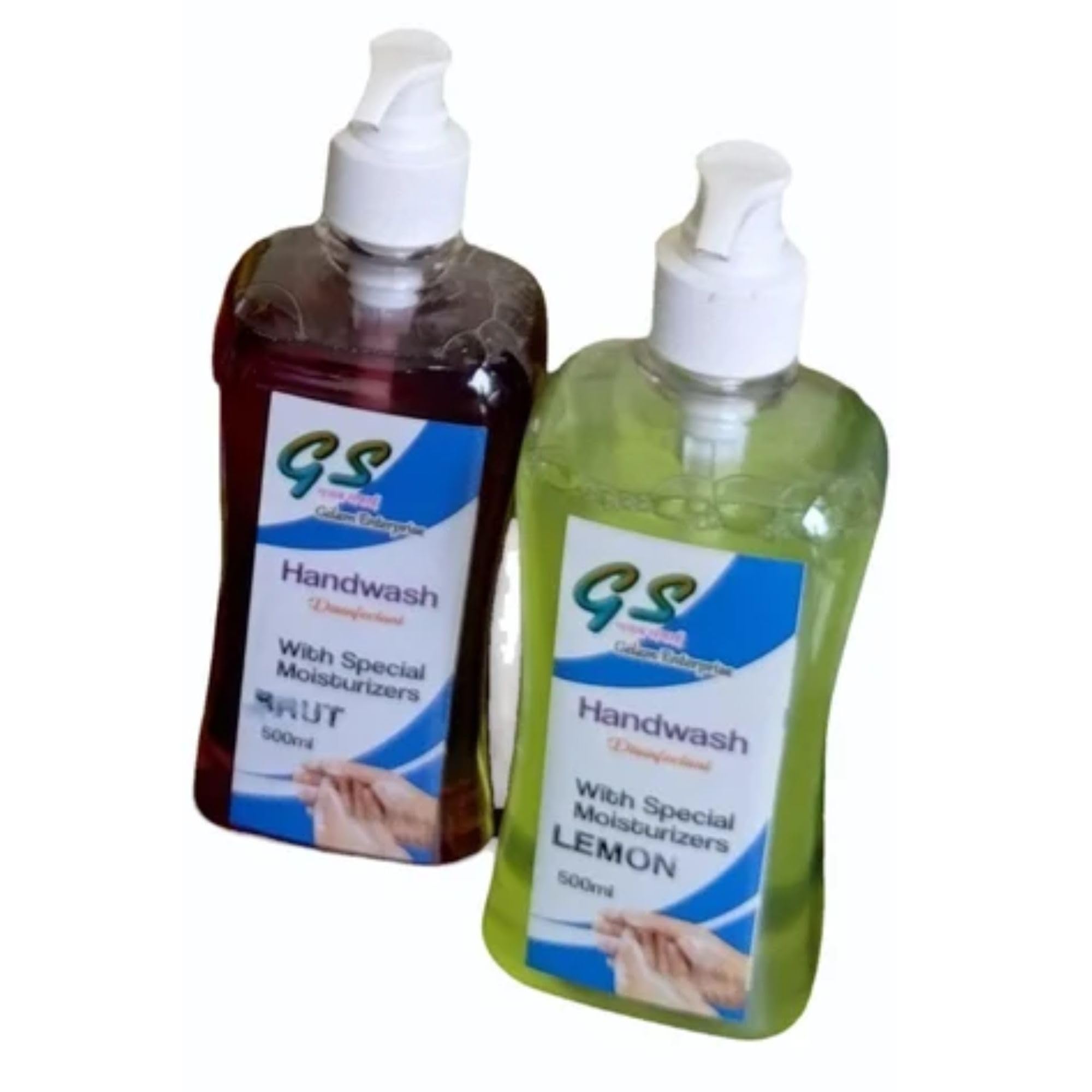 Gs   Hand Wash Handwash With Specsal Moist Baut & Lemon Liquid, 500 Ml, Pack Of 2 Hand Cleanser Concentrate, Deep Clean With Foa