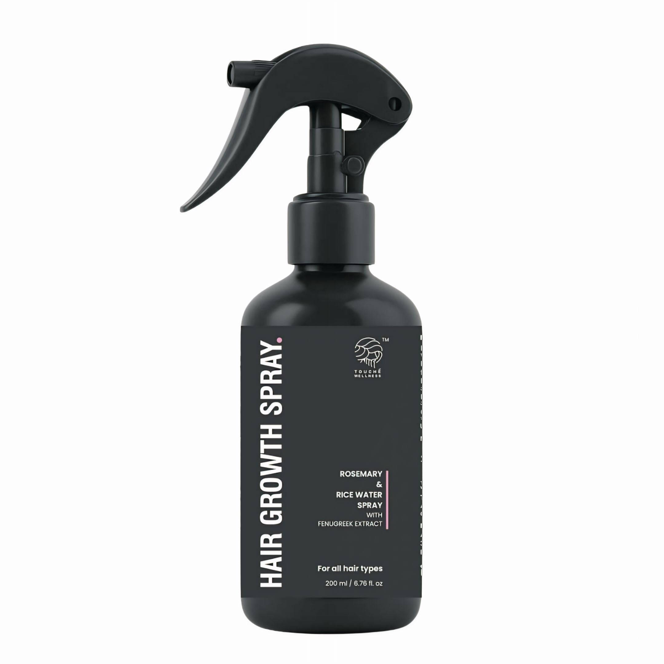 Touche Wellness Hair Growth Spray - Rosemary, Rice Water & Fenugreek Extract | For Stronger, Fuller Hair | For All Hair Types - 