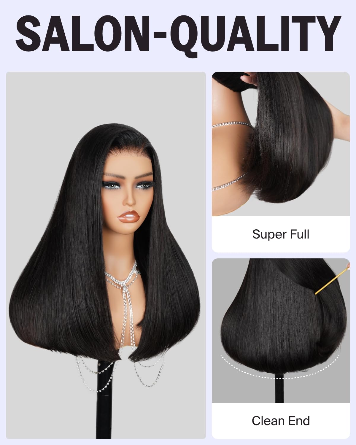 Megalook Salon-Quality Ready To Go Glueless Wigs Human Hair 250% Density Pre Cut Hd Lace 6X5 Closure Wig 12A Silky Straight Wig