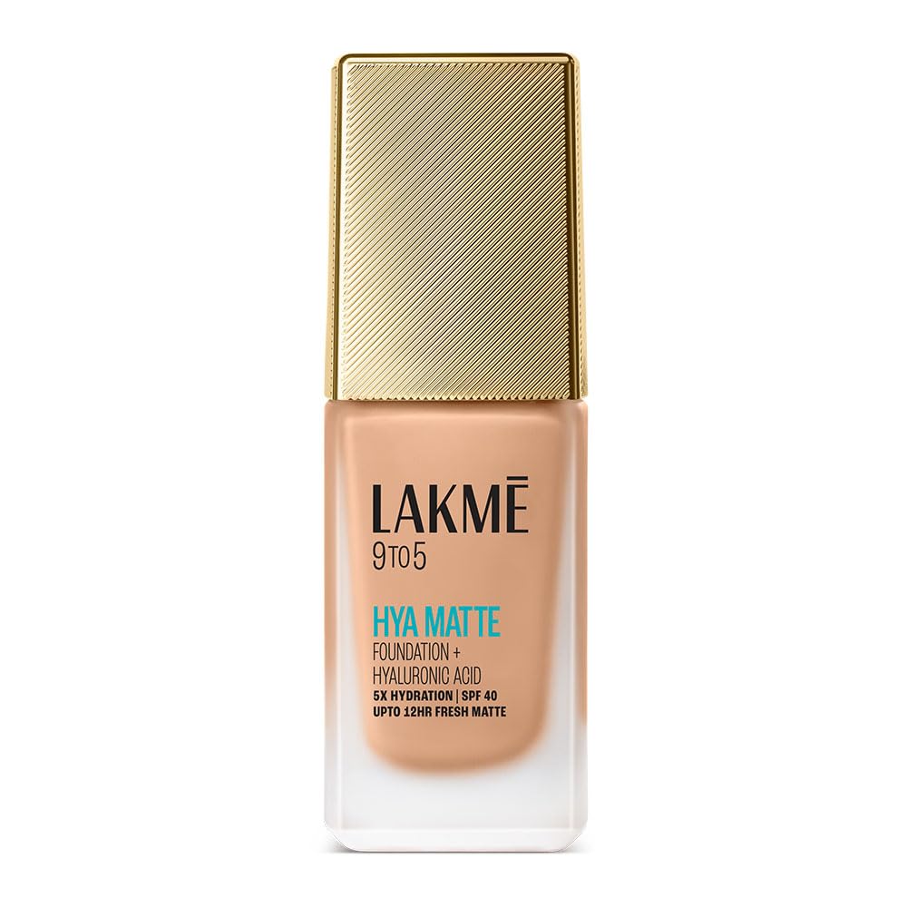 Lakm 9To5 Hya Matte Liquid Foundation + Hyaluronic Acid Warm Natural - 25Ml