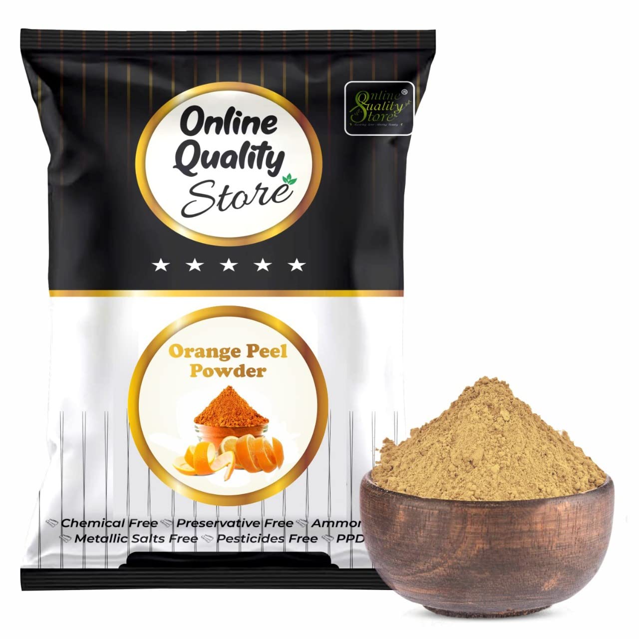 Online Quality Store Orange Peel Powder Pure Natural & Organic Face Pack For Oil Control, Vitamin C And Antioxidants Add Glow, C