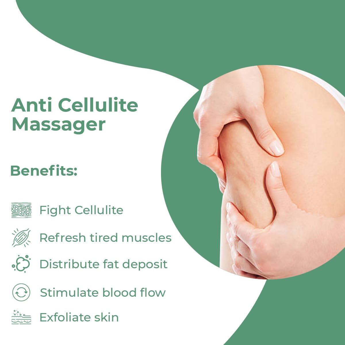 Avalon Care Anti Cellulite Massager Roller - Anticellulite Fascia Blaster for Cellulite Remover - Improves Blood Flow Use Cellul