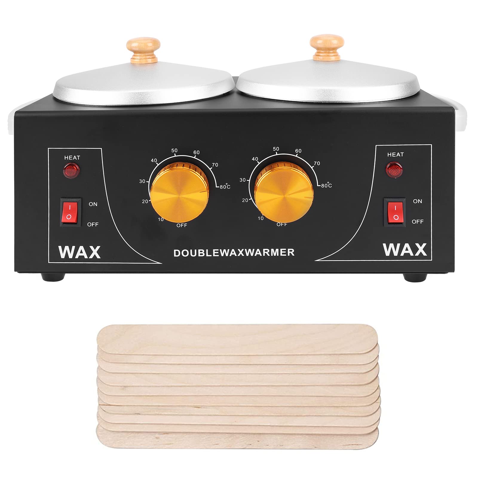 Upgraded Double Non-Stick Wax Warmer, Professional Electric Paraffin Heater with Adjustable Temperature for Facial, Skin Spa Equ