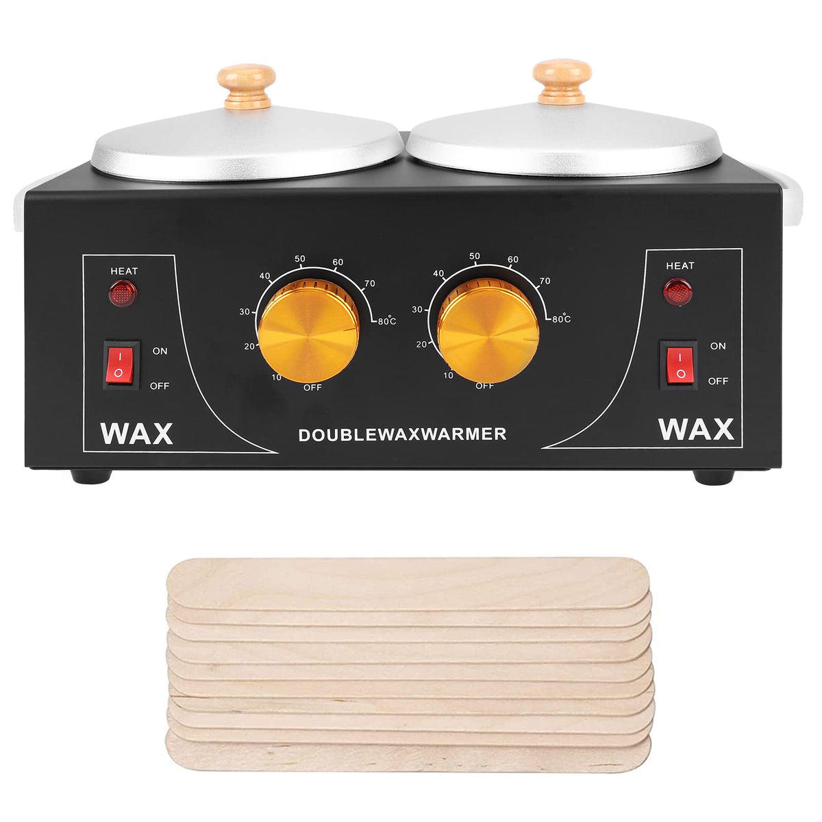 Upgraded Double Non-Stick Wax Warmer, Professional Electric Paraffin Heater with Adjustable Temperature for Facial, Skin Spa Equ