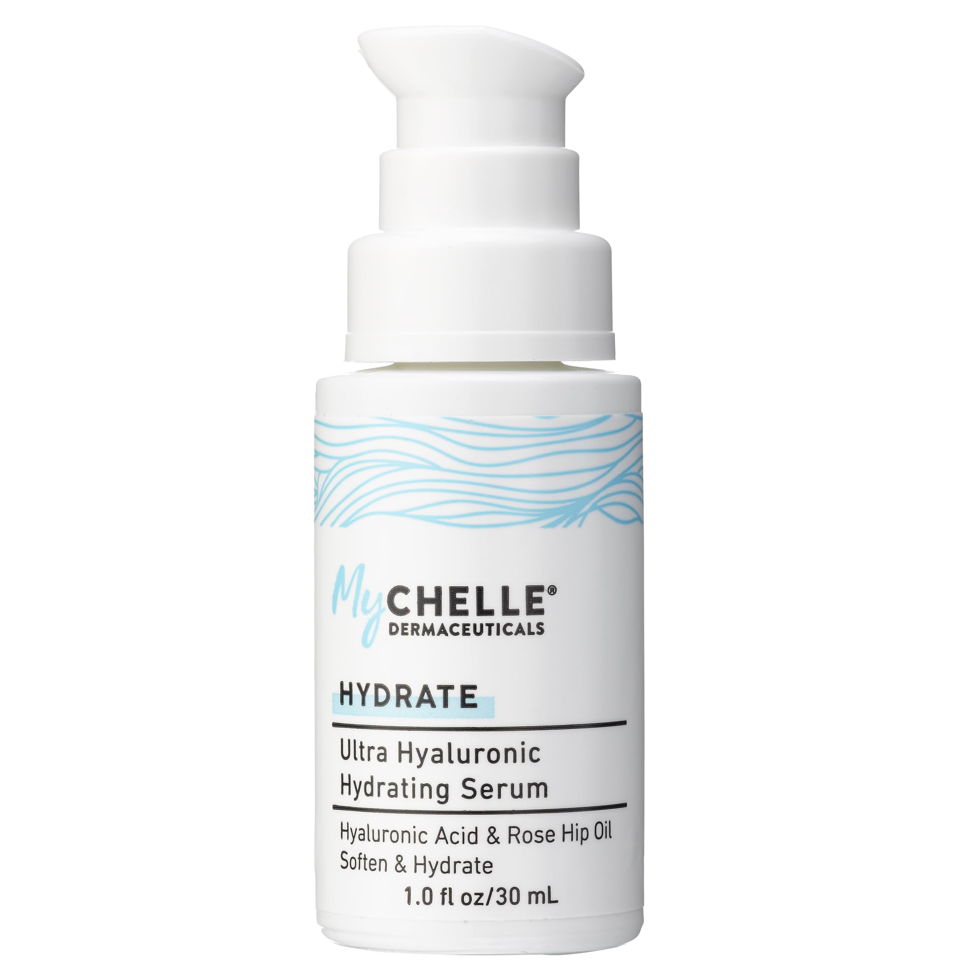 MyCHELLE Dermaceuticals Ultra Hyaluronic Hydrating Serum (1.0 Fl Oz) - Rich Hydration for Dry Skin with Vegan Hyaluronic Acid, H