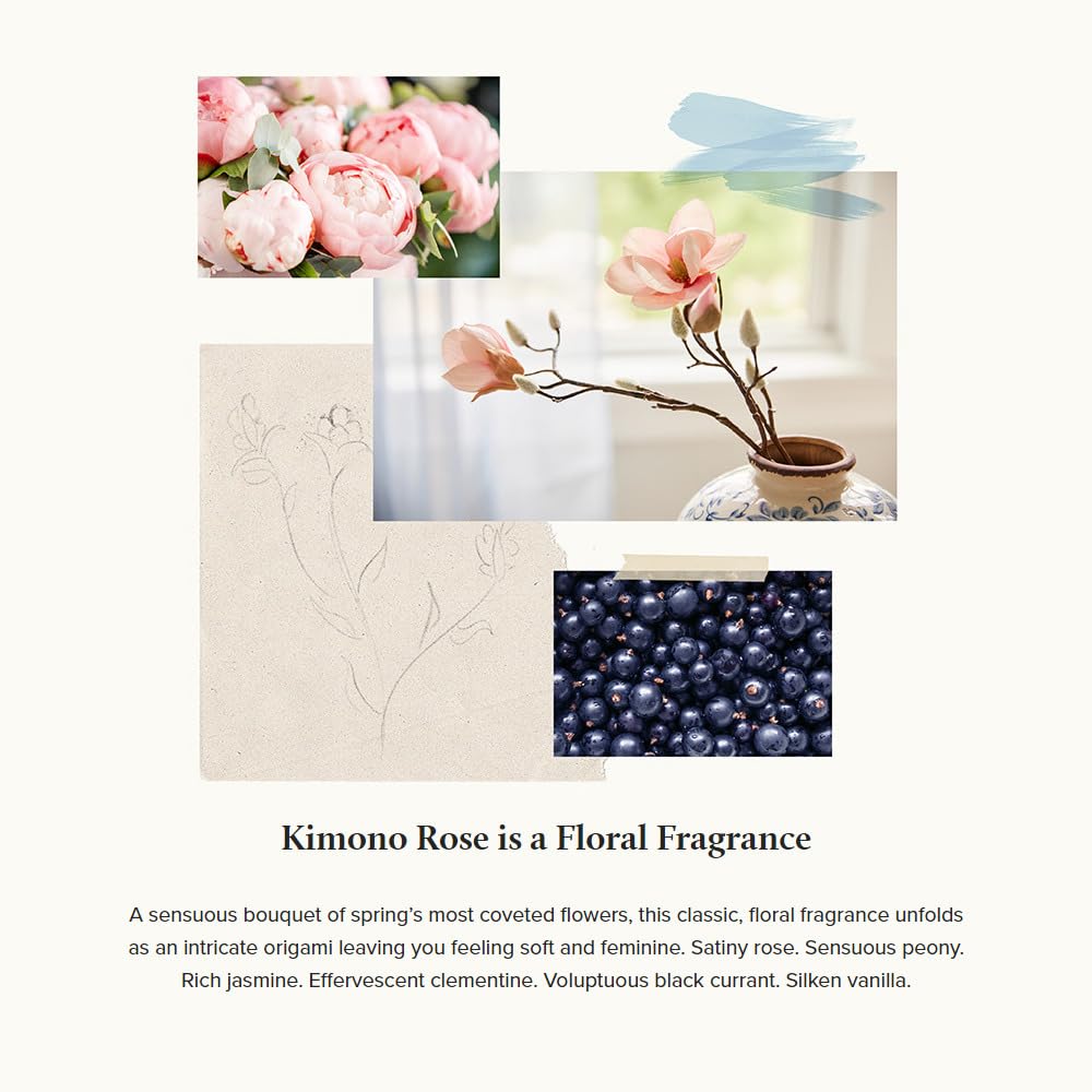 Thymes Perfume - Perfumes For Women With A Floral Fragrance - 1.75 Fl Oz - Kimono Rose