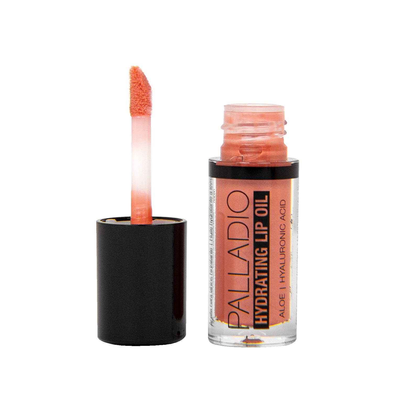 Palladio Hydrating Lip Oil Infused with Hyaluronic Acid, NonSticky Formula, Subtle shine with tinted sheer color, liquid lipsti