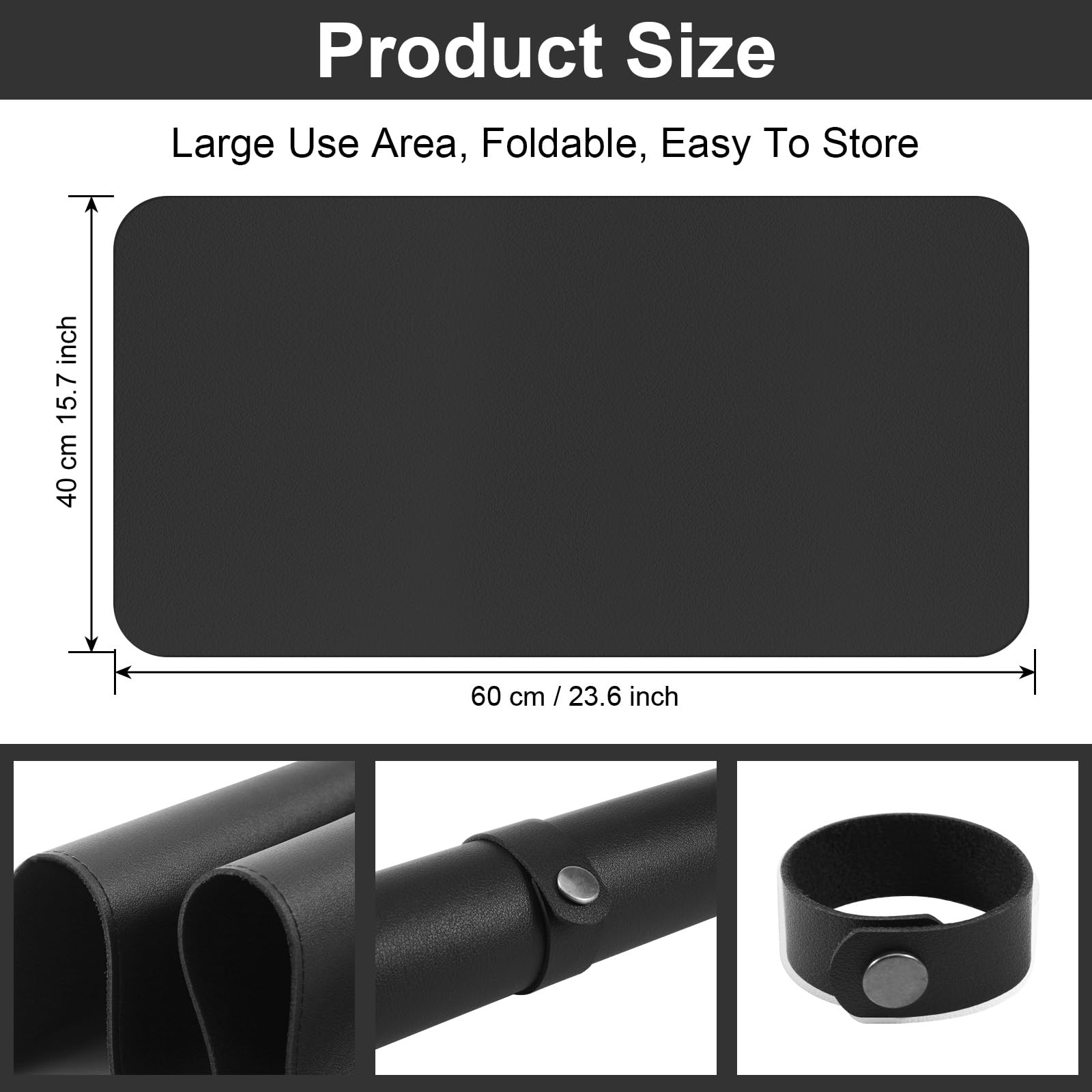 Diesisa Nail Art Table Mat,Foldable Nail Arm Rest Pad For Nails,Soft Microfiber Pu Leather Nail Mat For Table,Waterproof Manicur