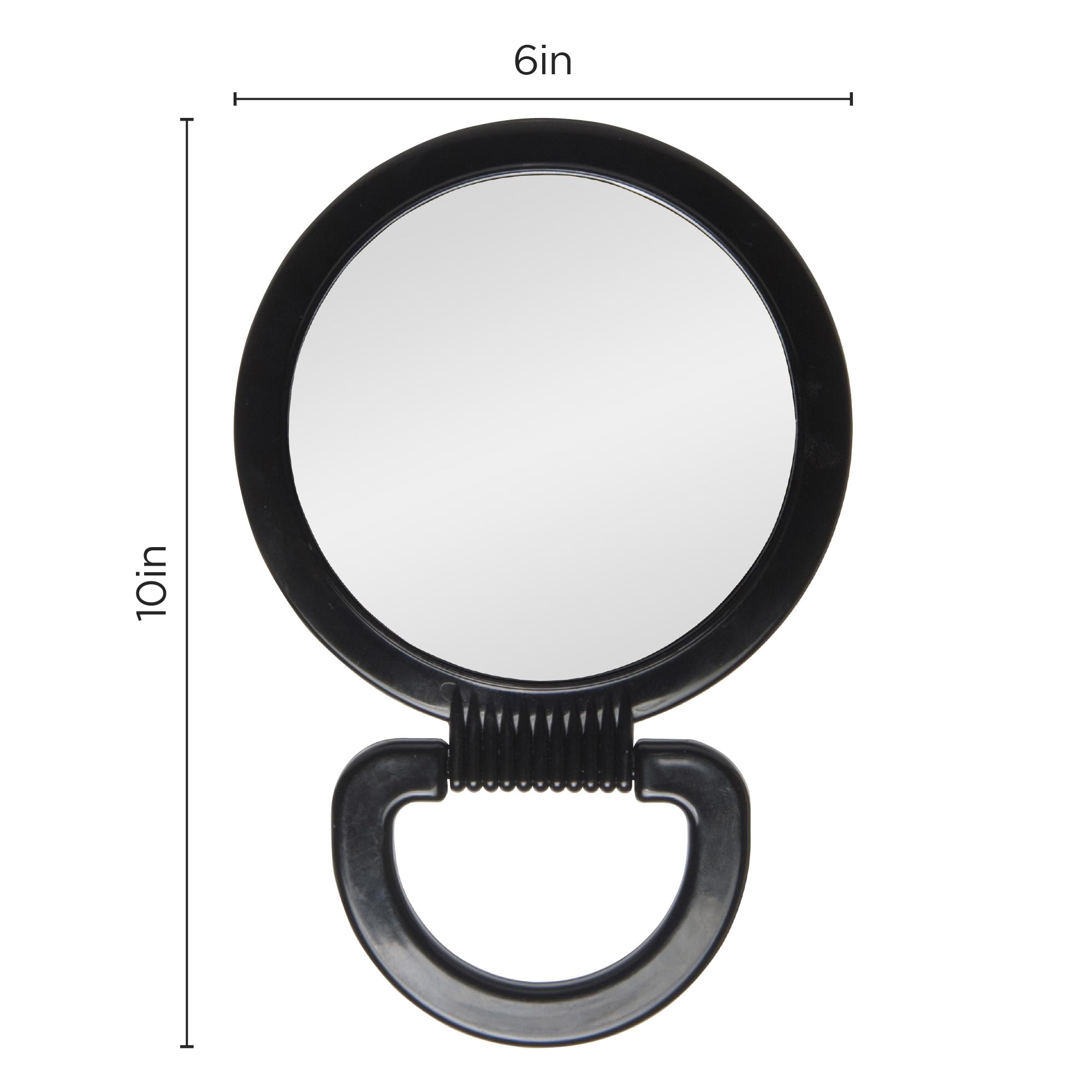 Diane Hand Mirror with Stand with 1X and 3X Magnification, Double-Sided Hand Held Mirror with Handle for Salon, Barber, Vanity,
