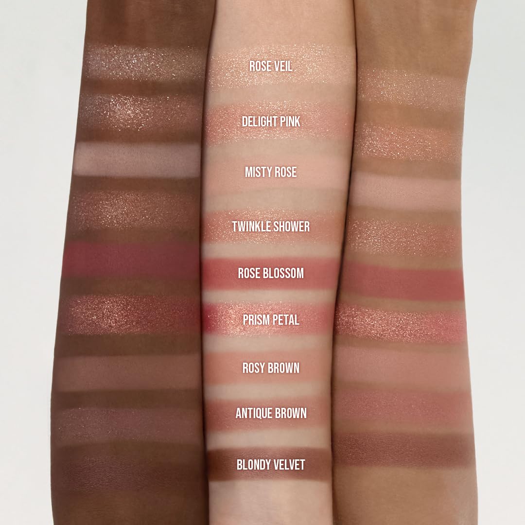 dasique Shadow Palette #02 Rose Petal I Cruelty-Free I 9 Blendable Shades in Smooth Matte and Shimmer Finishes with Gorgeous Pea
