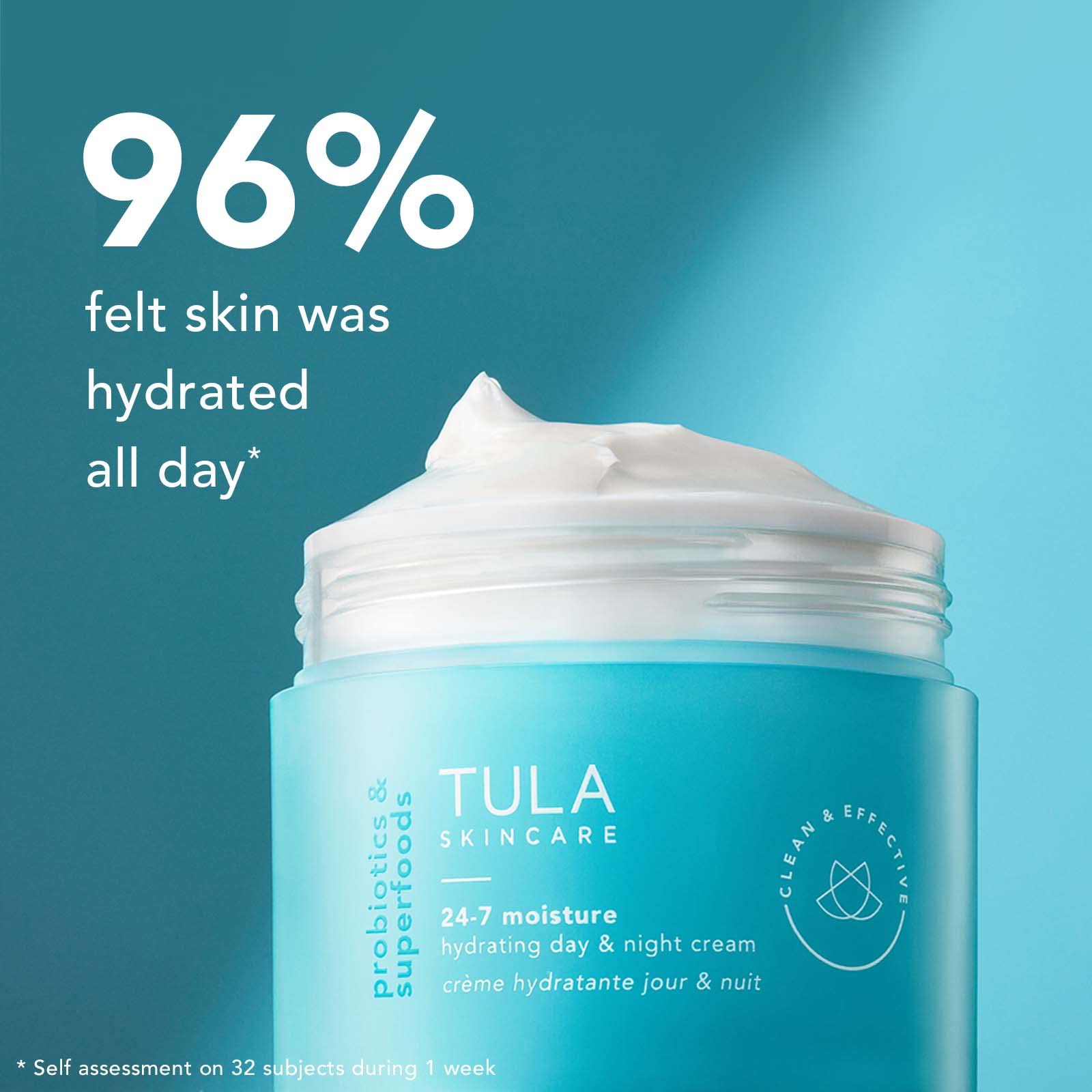 Tula Skin Care 24-7 Hydrating Day & Night Cream - Anti-Aging Moisturizer For Face, Contains Watermelon & Blueberry Extract, 1.5