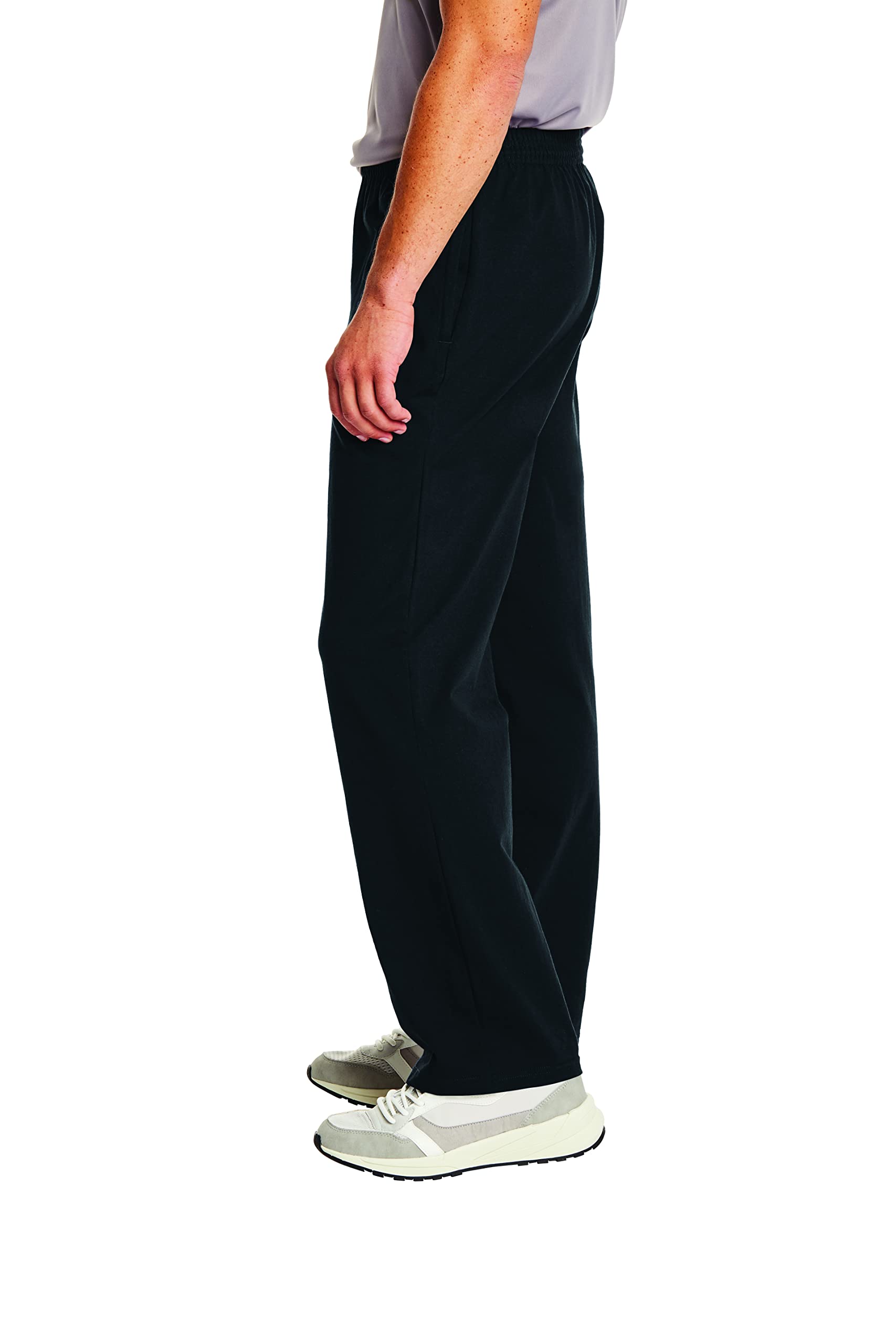 Hanes Mens X-Temp Jersey Pocket Pant, Black, 3X Large