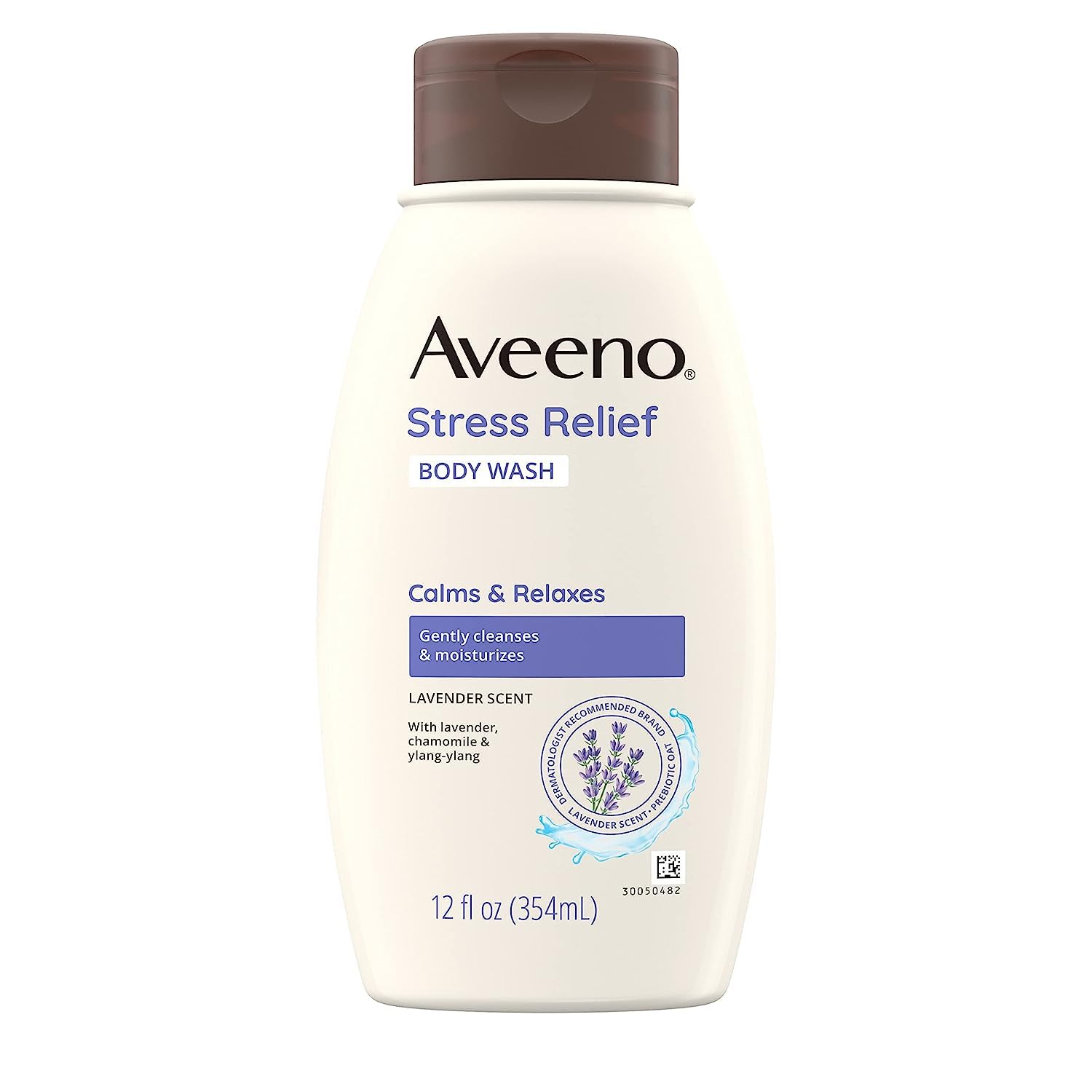 Aveeno Stress Relief Body Wash With Soothing Oat & Lavender Scent For Sensitive Skin, Moisturizing Shower Wash Gently Cleanses &