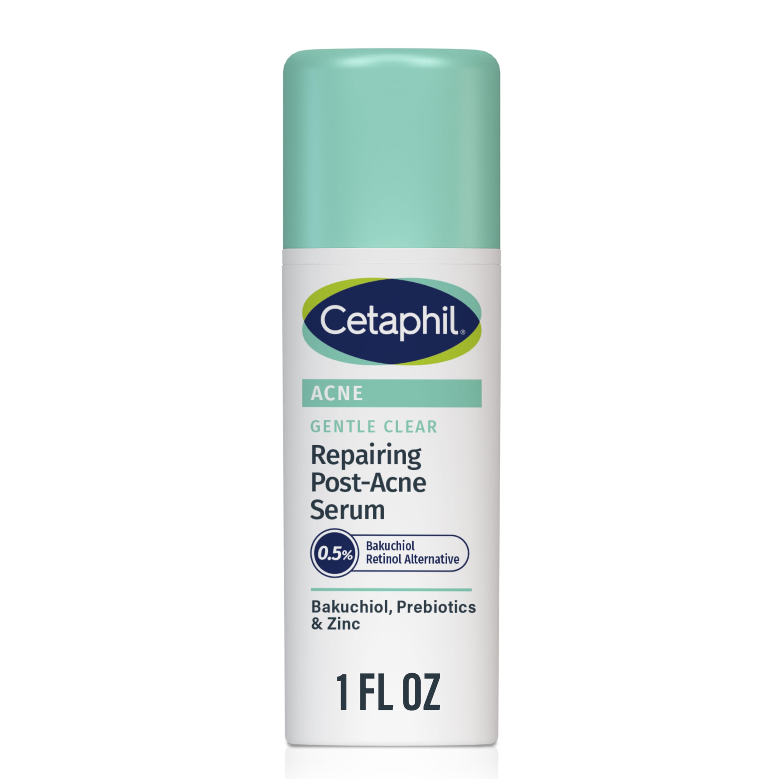Cetaphil Gentle Clear Repairing Post-Acne Serum, Retinol Alternative, Oil Free Serum For Sensitive Skin, 1 Fl Oz, Bakuchiol, Imp