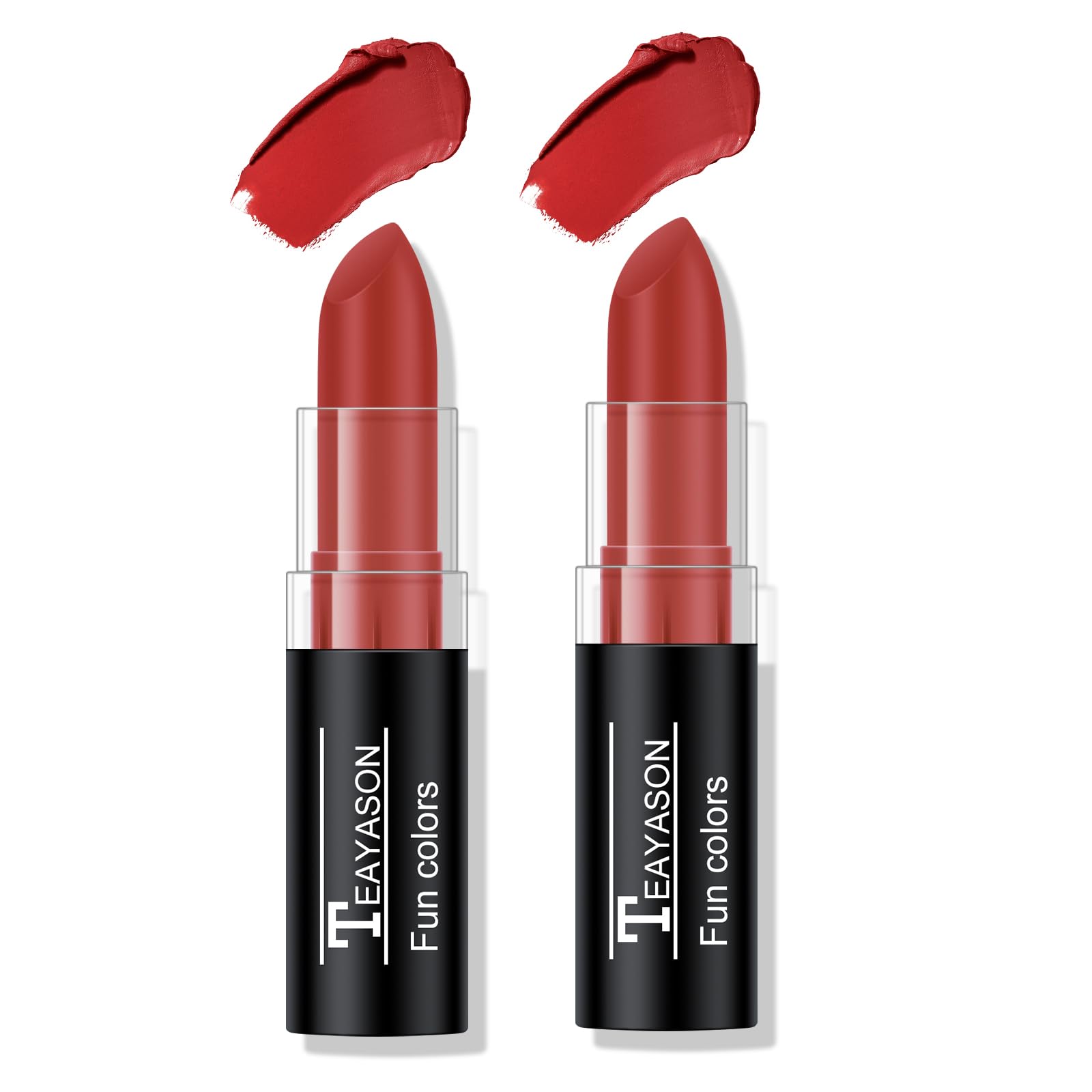 FREEORR 2Pcs Red Face Body Paint Stick, Red Eye Black Face Body Paint for Baseball/Football/Halloween/Costume Vampire/Joker/Clow