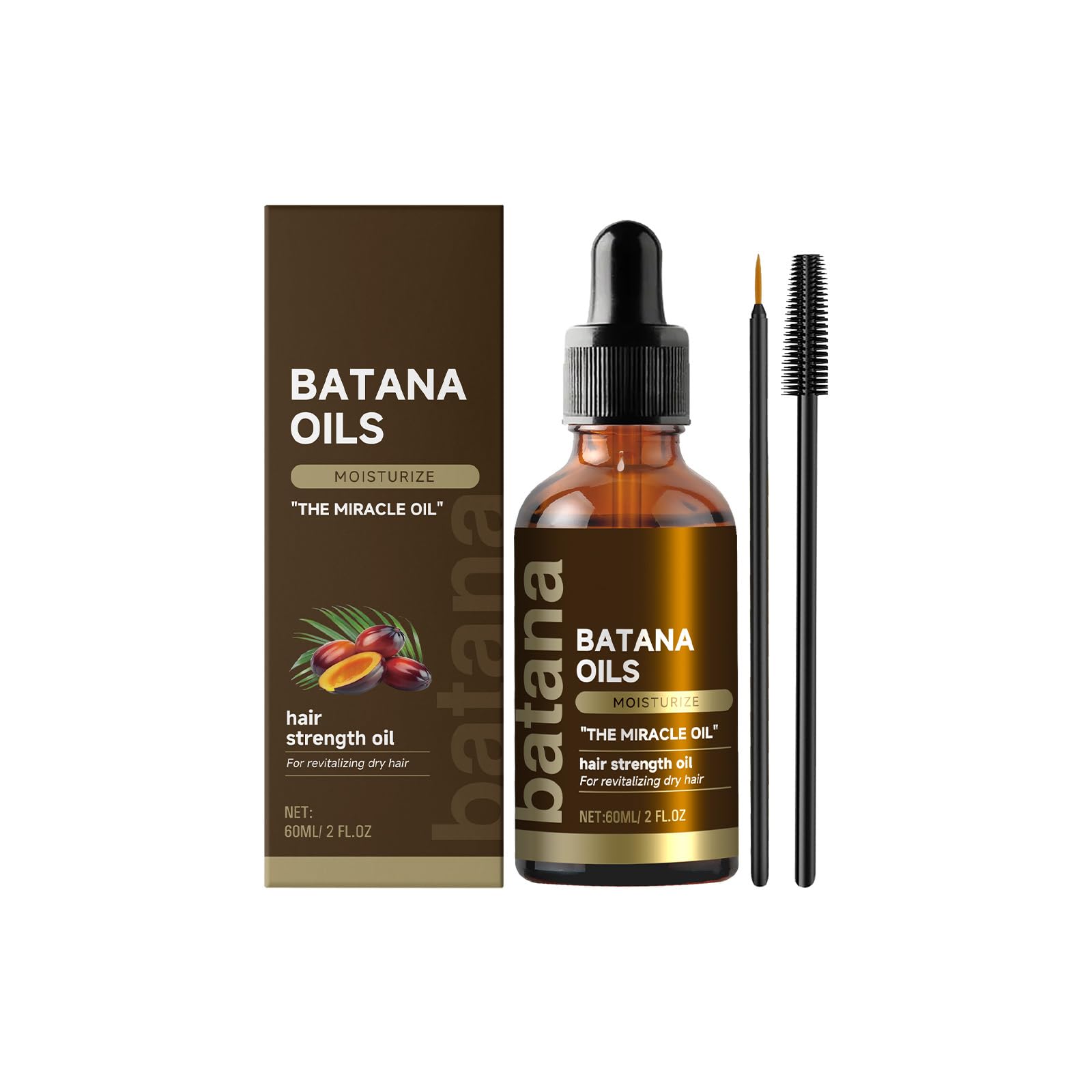 Batana Oil for Hair Growth, Nourishes Damaged Hair, Deeply Nourishes Scalp, Eliminates Split Ends, Repair Damaged Hair & Scalp, 