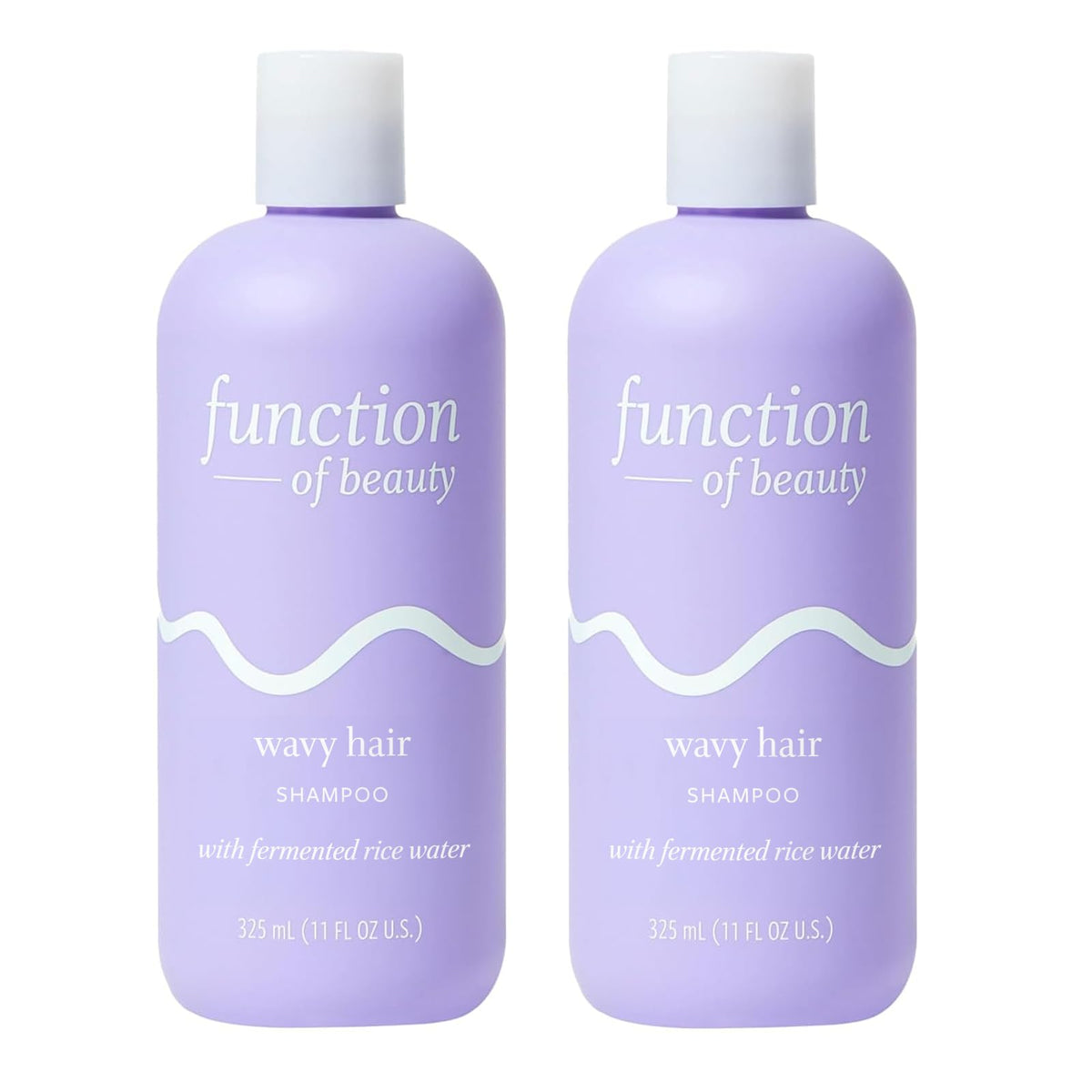 Function Of Beauty Wavy Hair Shampoo, 11 Oz Each (2-Pack) - Formulated With Fermented Rice Water To Strengthen And Promote Elast