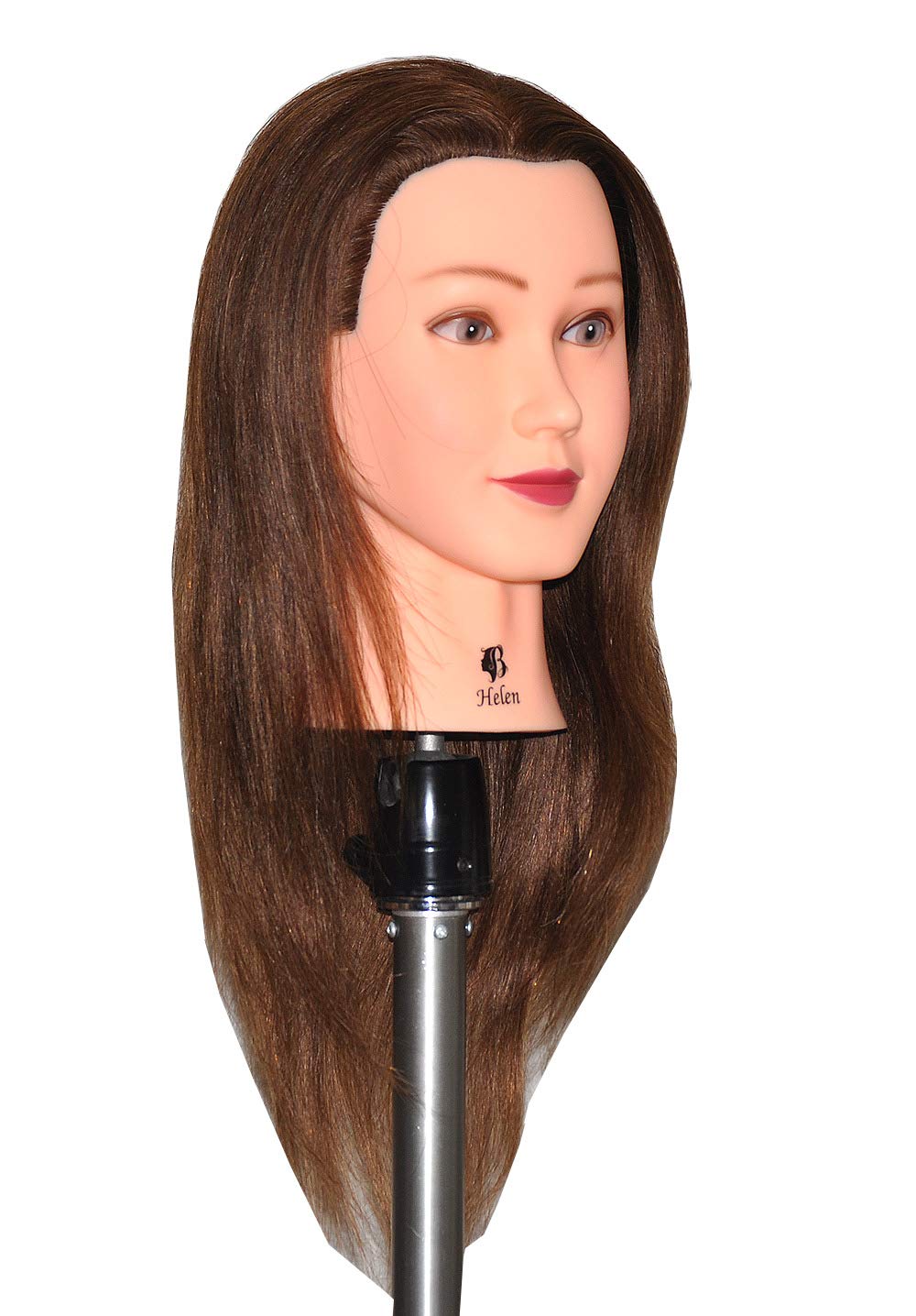 Bellrino 20-22 Cosmetology Mannequin Manikin Training Head with Human Hair (HELEN)