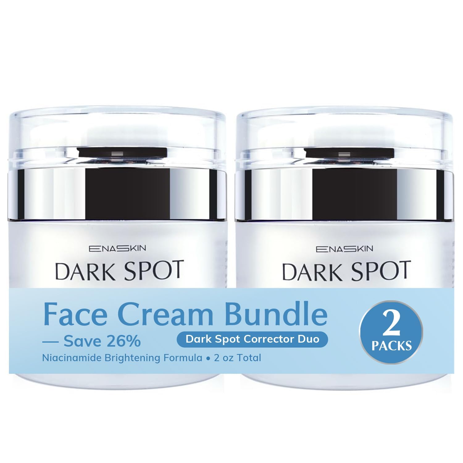 Enaskin Dark Spot Remover Cream: 2 Pack Value - Hyperpigmentation Corrector Targeting Dark Spots, Sun Spots, Freckles, Melasma &
