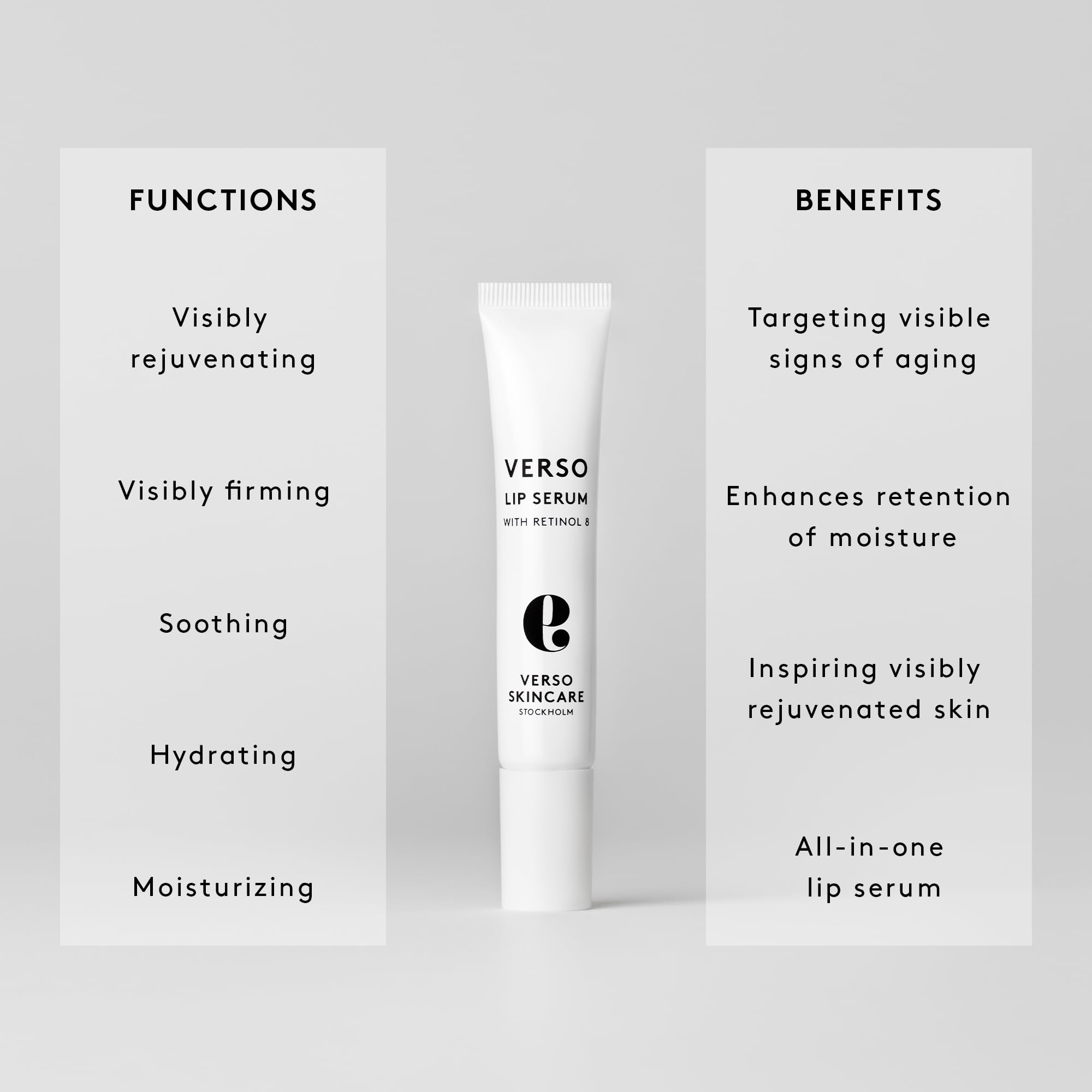 Verso Skin Care | Moisturizing Lip Serum With Retinol 8 | Anti Aging Lip Plumper For Soft Lips & Youthful Skin | Lip Care Made E