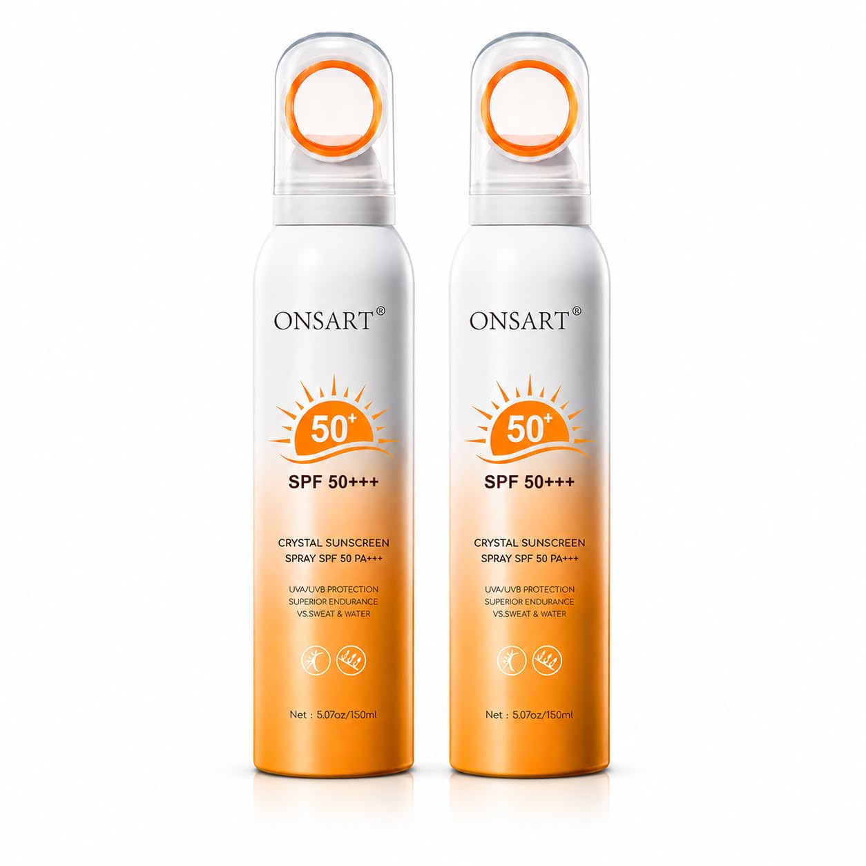 Mineral Sunscreen Spray SPF 50, 360 Mist, Broad-Spectrum UVA/UVB Protection, Lightweight & Non-Greasy, Travel Size Sunscreen Spr