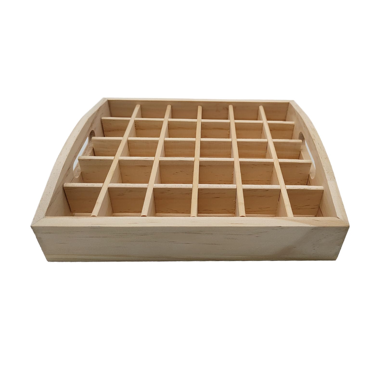 MIAO YUAN Wooden Essential Oil Bottle Storage Box, Multi-compartment Essential Oil Display Box, 30 Compartment Removable Large C