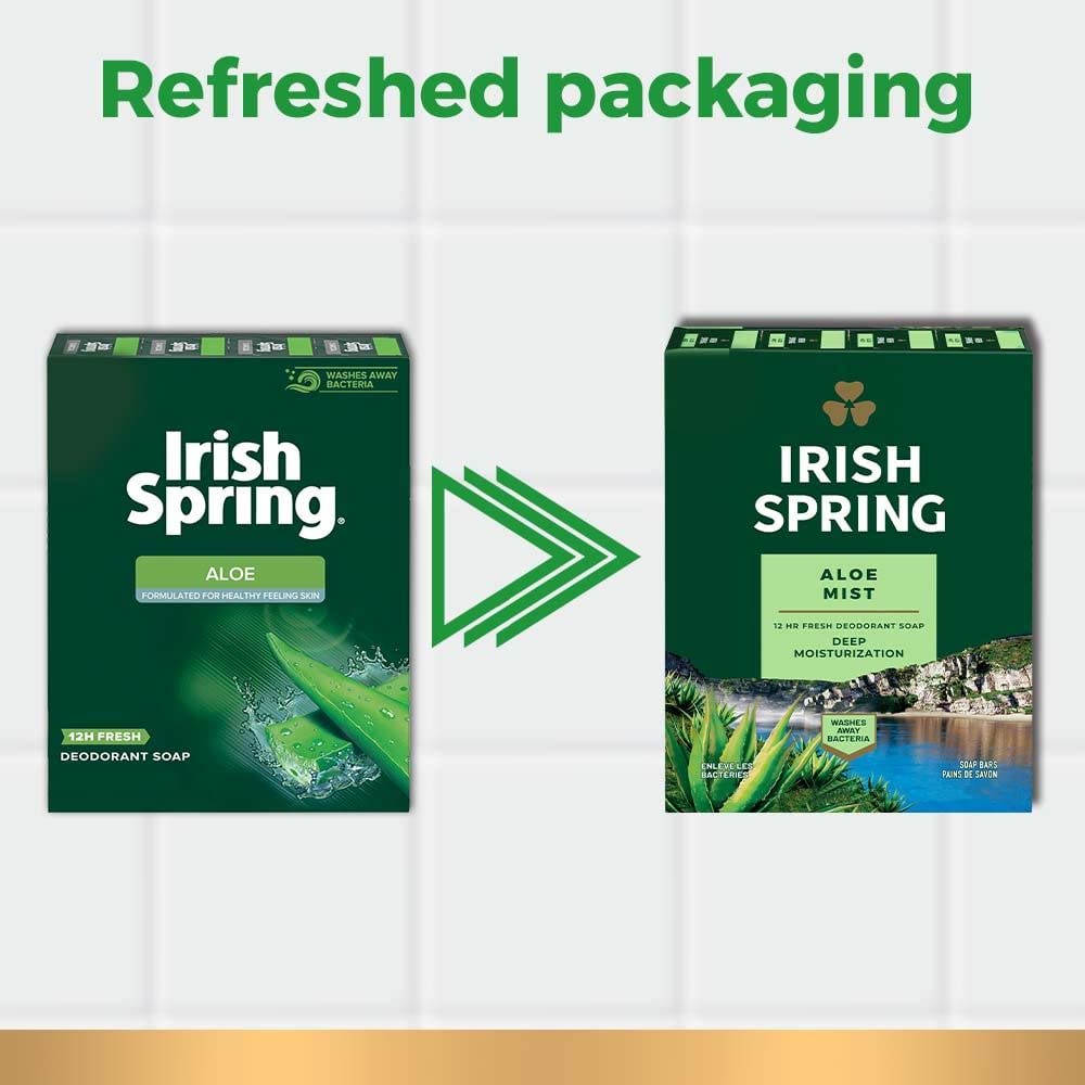Irish Spring Irish Spring Aloe Deodorant Soap Bar, 3 Ea, 3Count