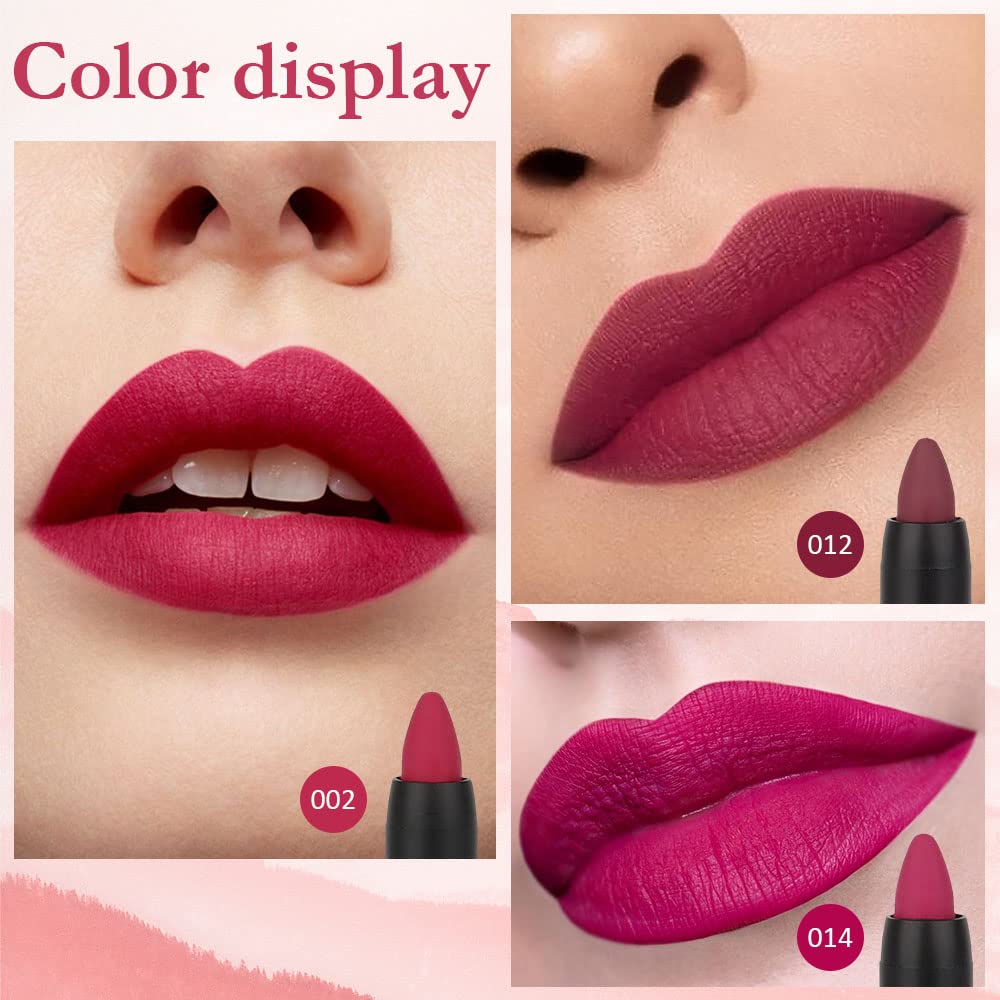 Bingbrush 3 Colors Moisture Smooth Longwear Lipstick Pack Set, Matte Color Stick Ultimate Lip Crayon For Makeup Collection - Nou