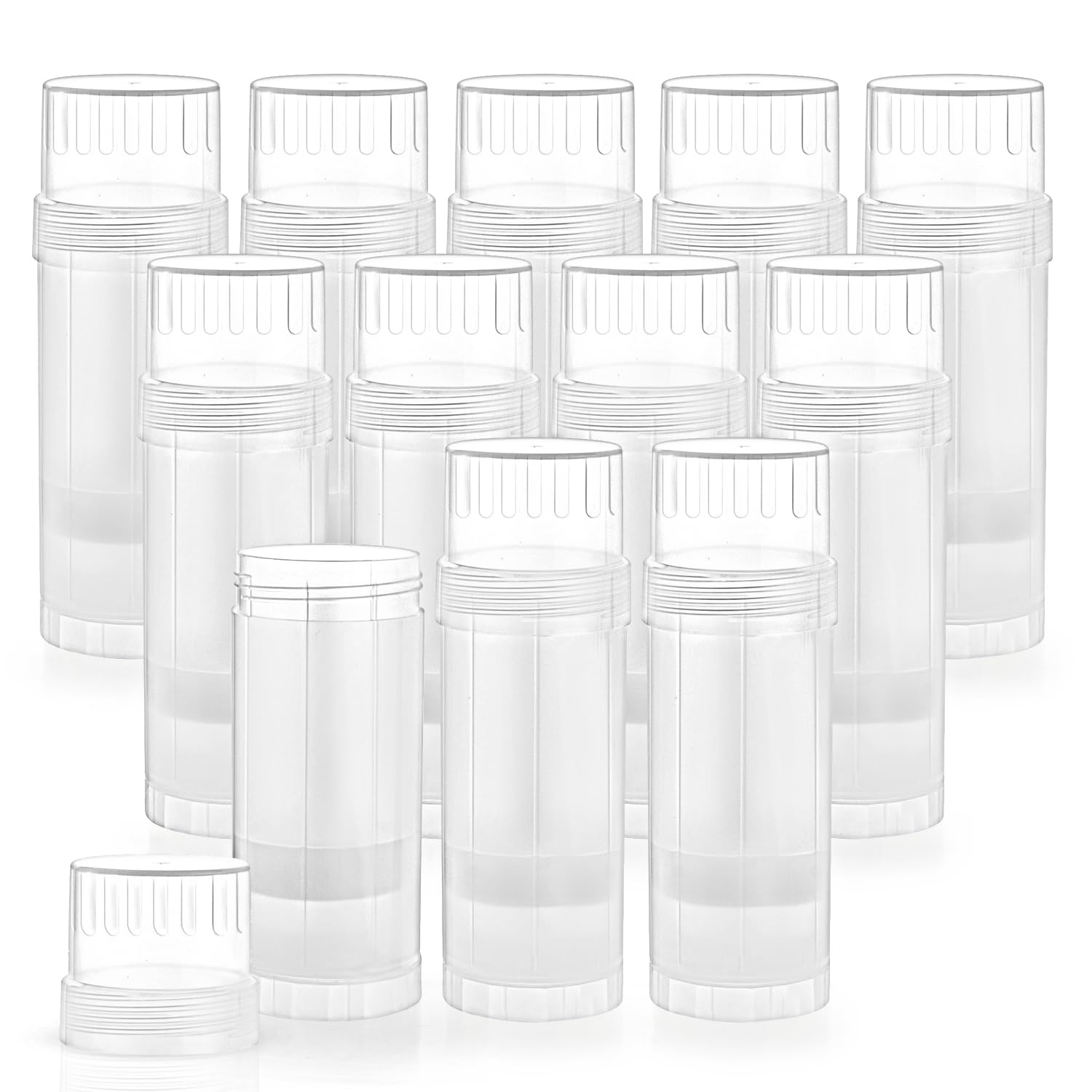 Mirrline 12 Pcs 60Ml/2Oz Empty Deodorant Containers Twist Up Plastic Deodorant Holder Tube For Lipstick Crayon Chapstick Sunscre