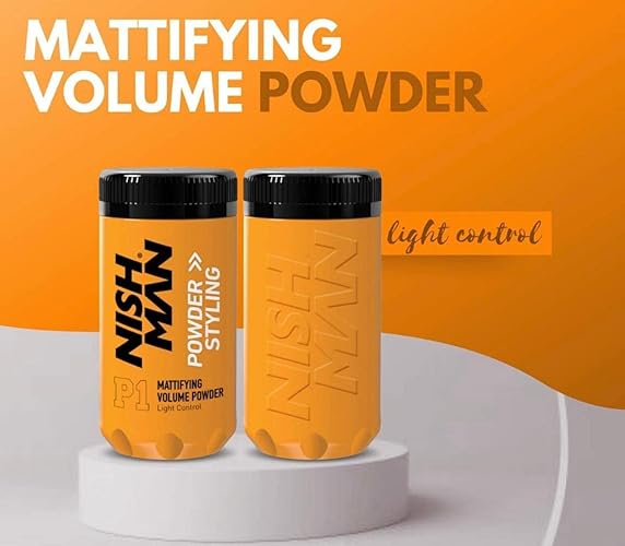 nishman P1 Hair Styling Powder 20g. Mattifying&Volumizing Powder with Maximum Control-Elegant Design, Ease Of Use, Flexible and
