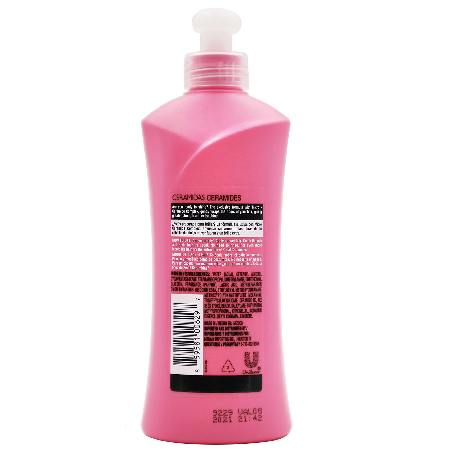 Sedal Co-Creations Ceramidas Leave In Hair Moisturizing Conditioner, 2-Pack, 10.14 Fl Oz, Bottles