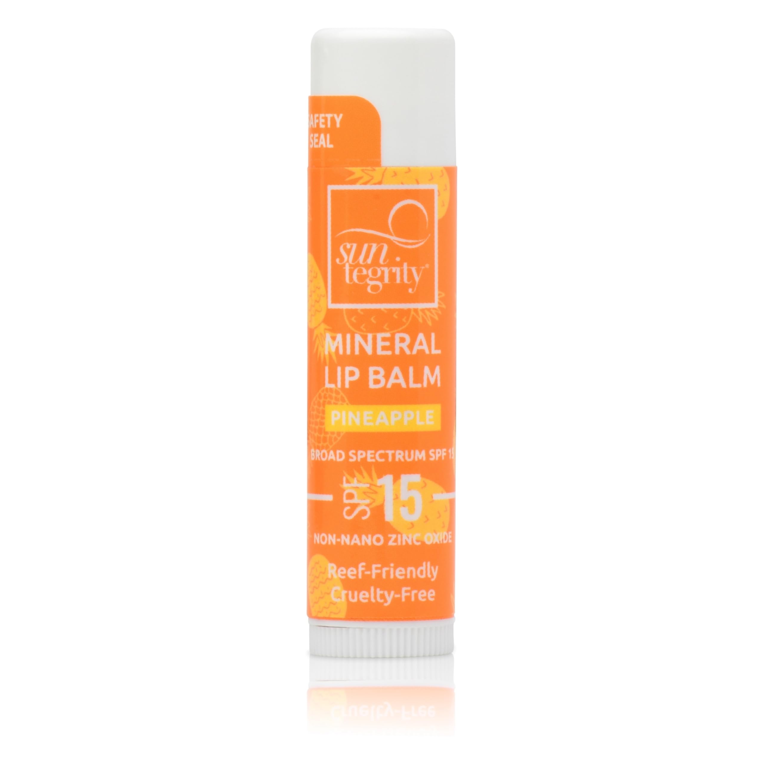 Suntegrity SPF 15 Lip Balm, Mineral Lip Sunscreen stick, Pineapple, 0.15 oz