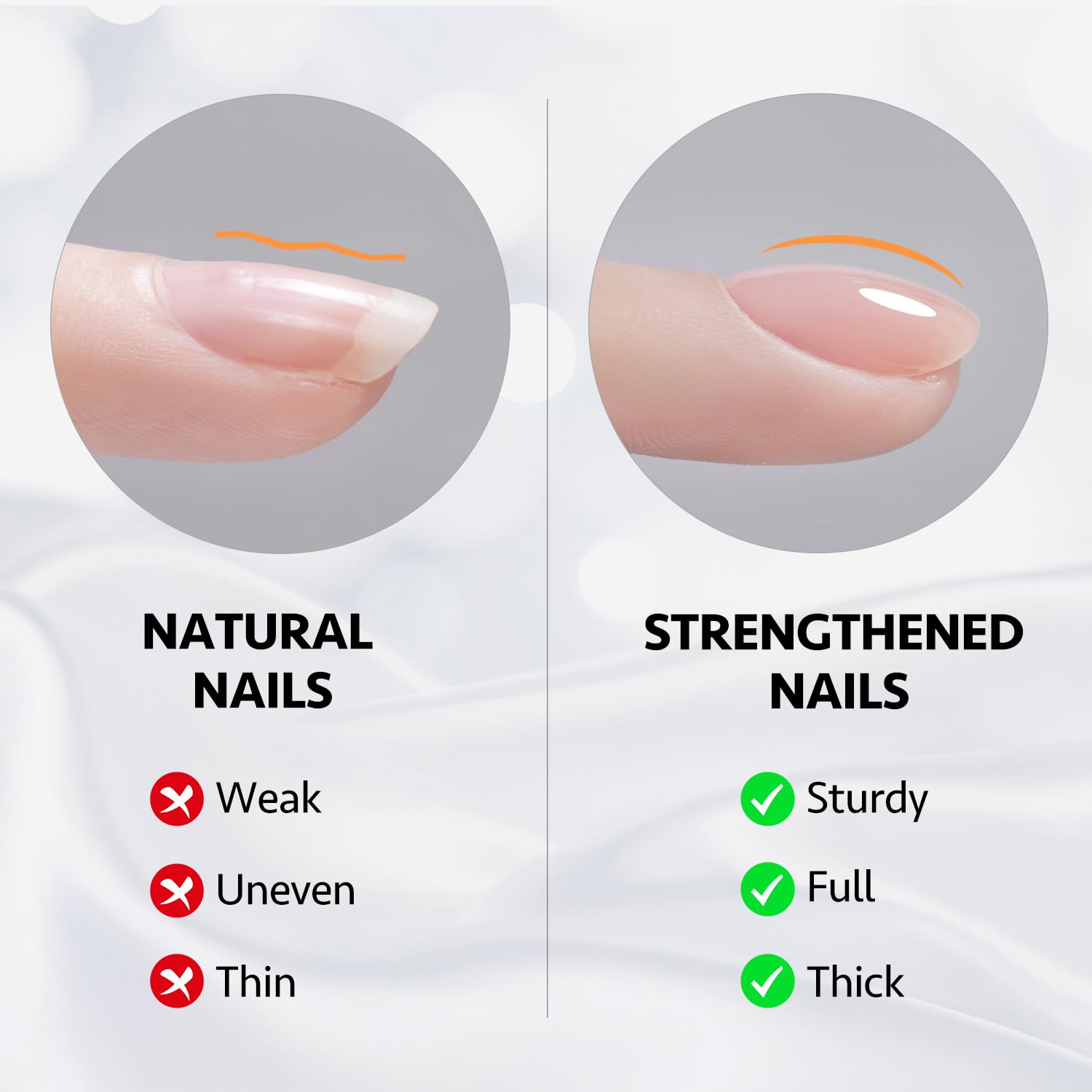 Gaoy 2 Pcs 16Ml Clear Builder Gel For Nails, Nail Strengthener In A Bottle, Nail Extension Hard Gel, Soak Off Long Lasting Uv Ge