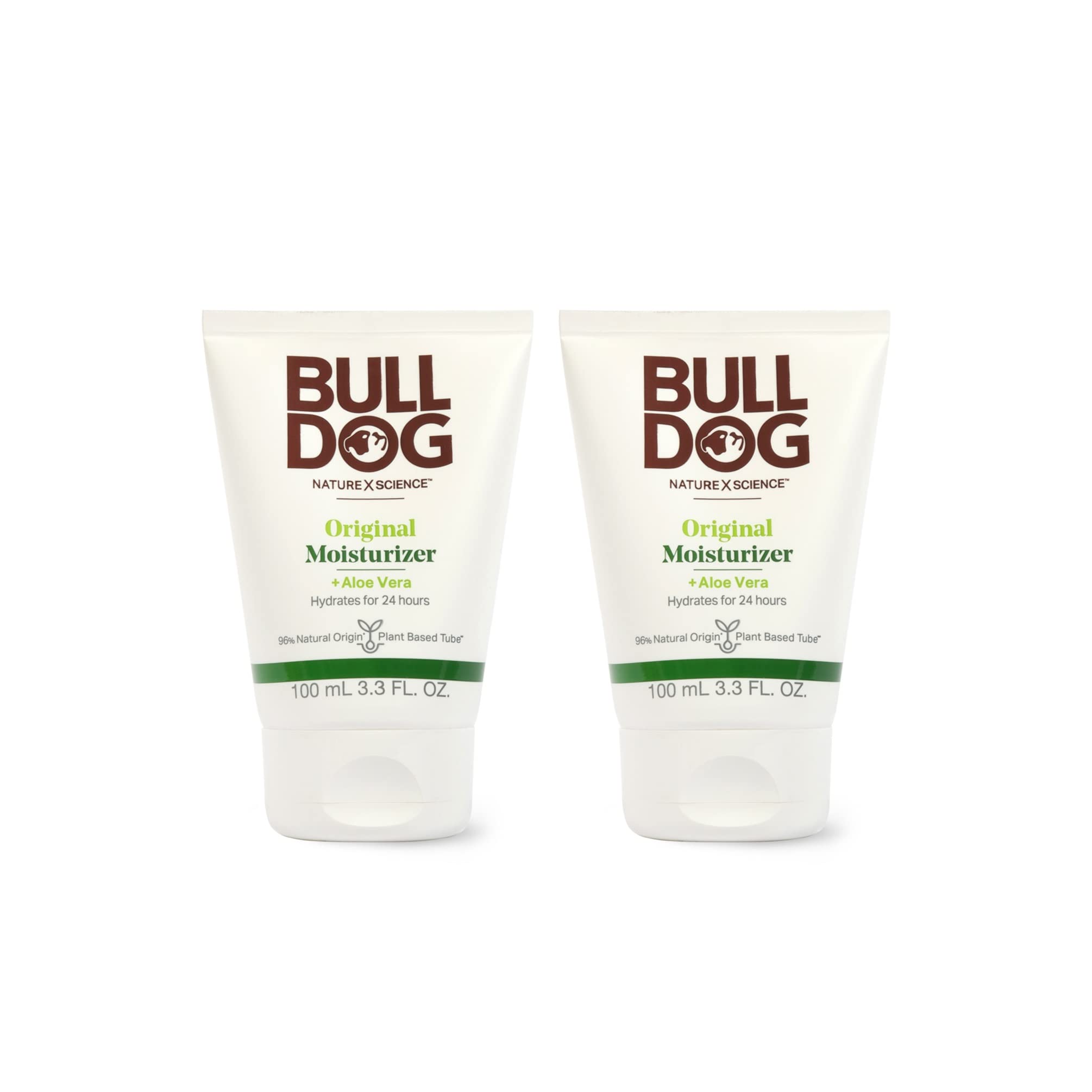 Bulldog Mens Skincare and Grooming Original Facial Moisturizer, 3.3 Fluid Ounce - Pack of 2