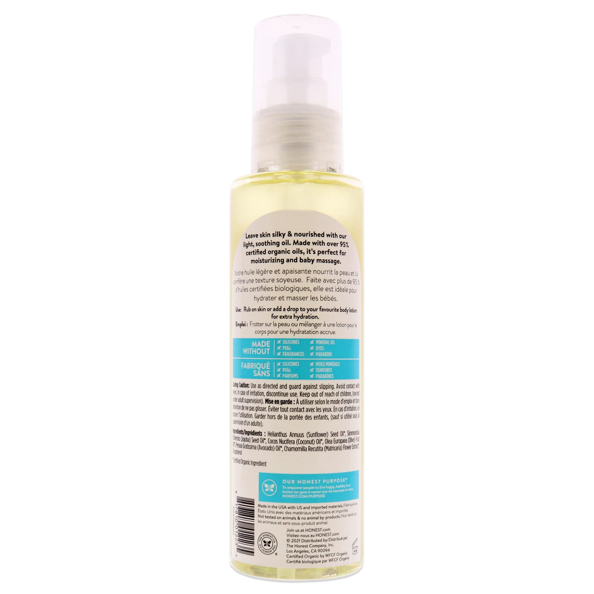 Honest Body Oil Moisturizer - 4 Oz, (158780)