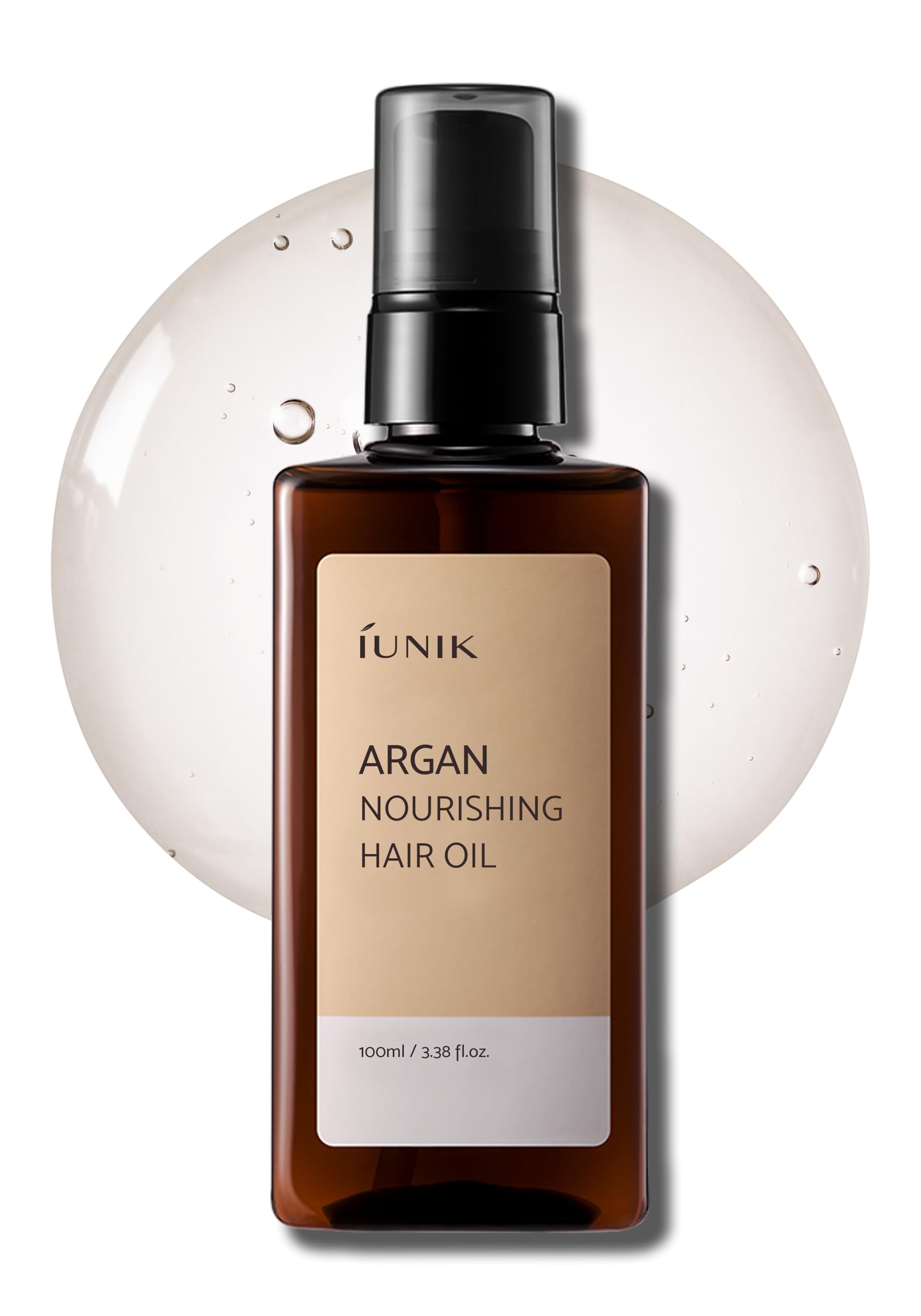 Iunik Argan 3.9% Hair Oil Serum Nourishing For Dry And Damaged Hair - Anti Frizz Lightweight Hair Treatment Deep Conditioner Mas