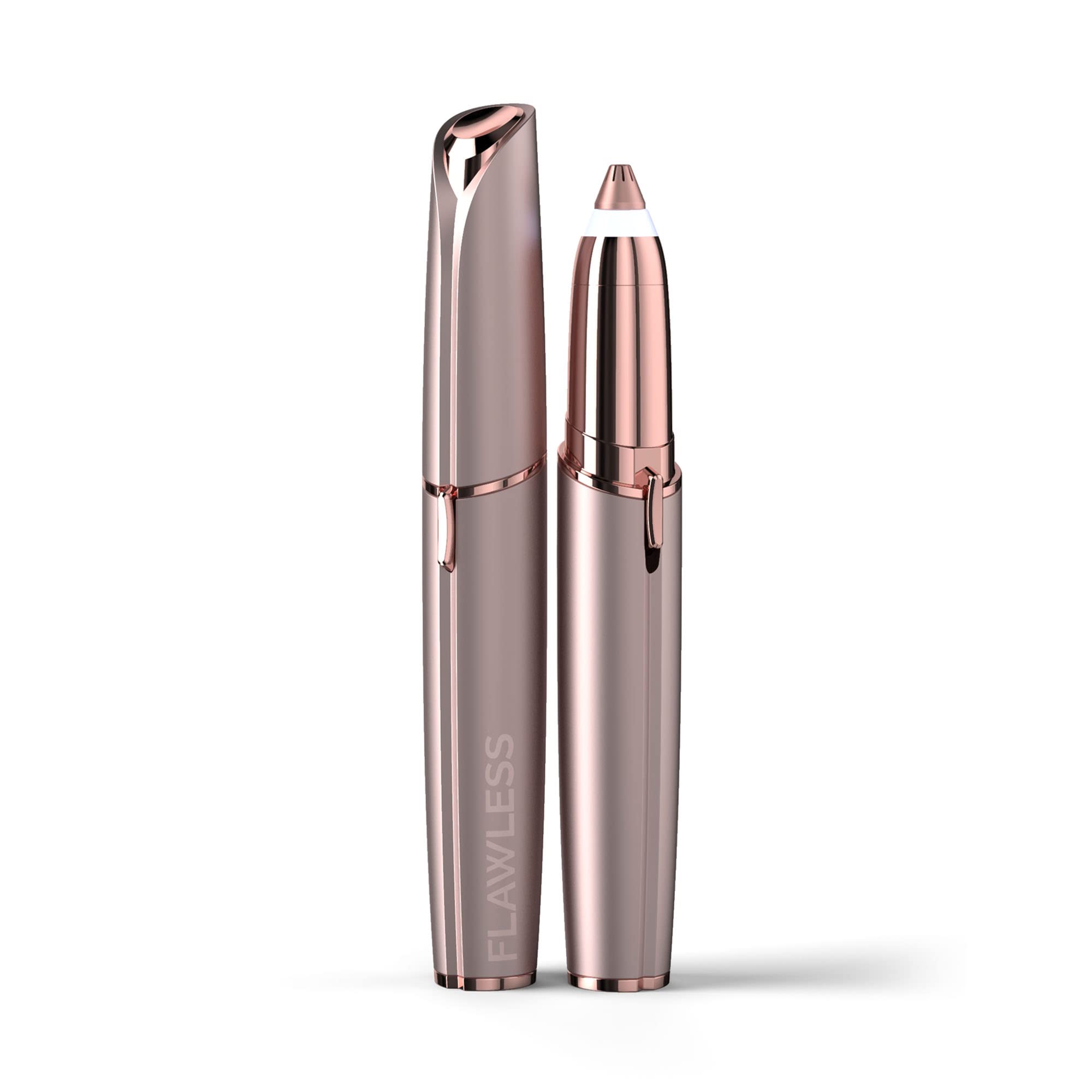 Finishing Touch Flawless Brows Eyebrow Hair Remover Electric Razor for Women with LED Light for Instant and Painless Hair Remova