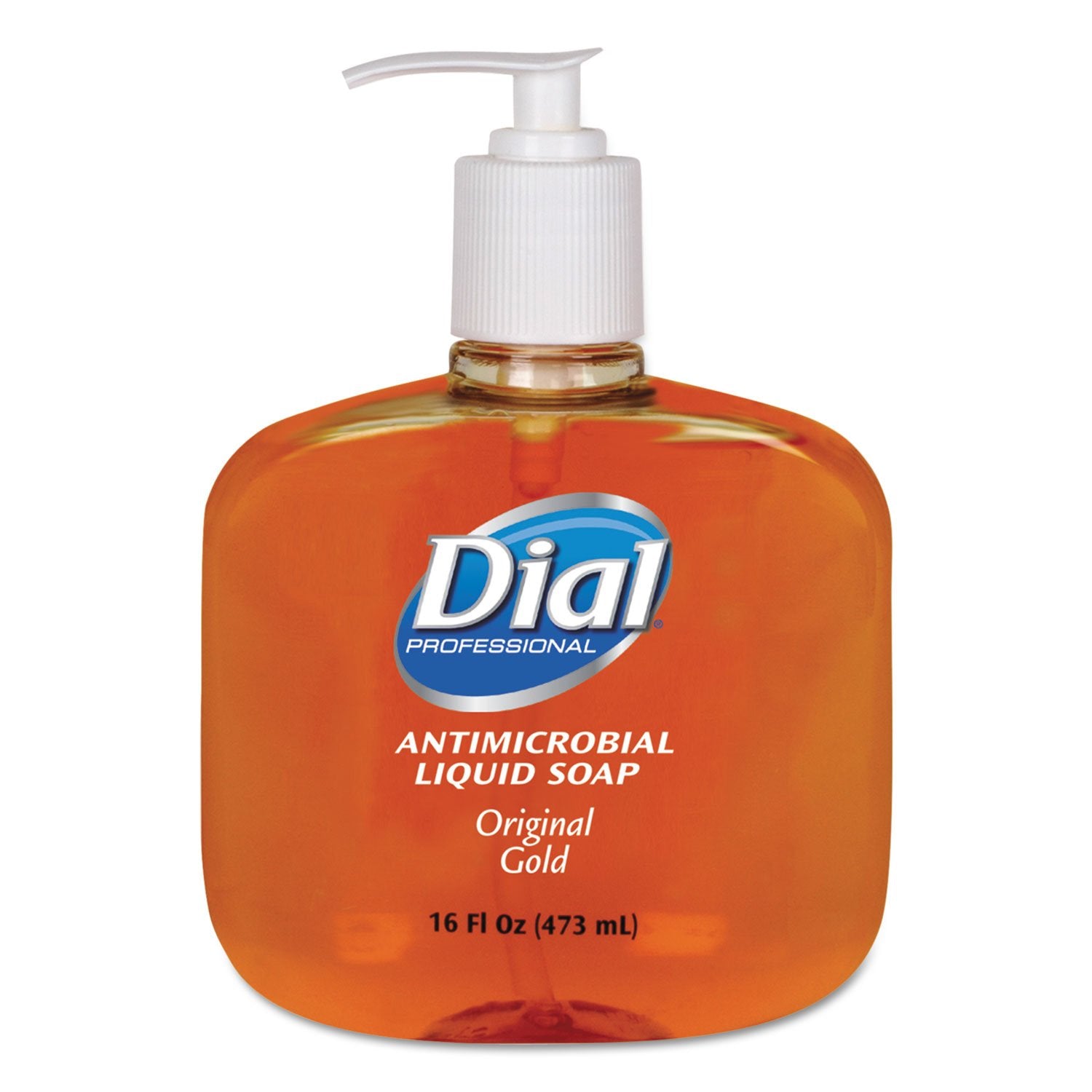 Dial Professional Gold Antibacterial Liquid Hand Soap, 16 Oz Pump Bottle (Pack Of 12)