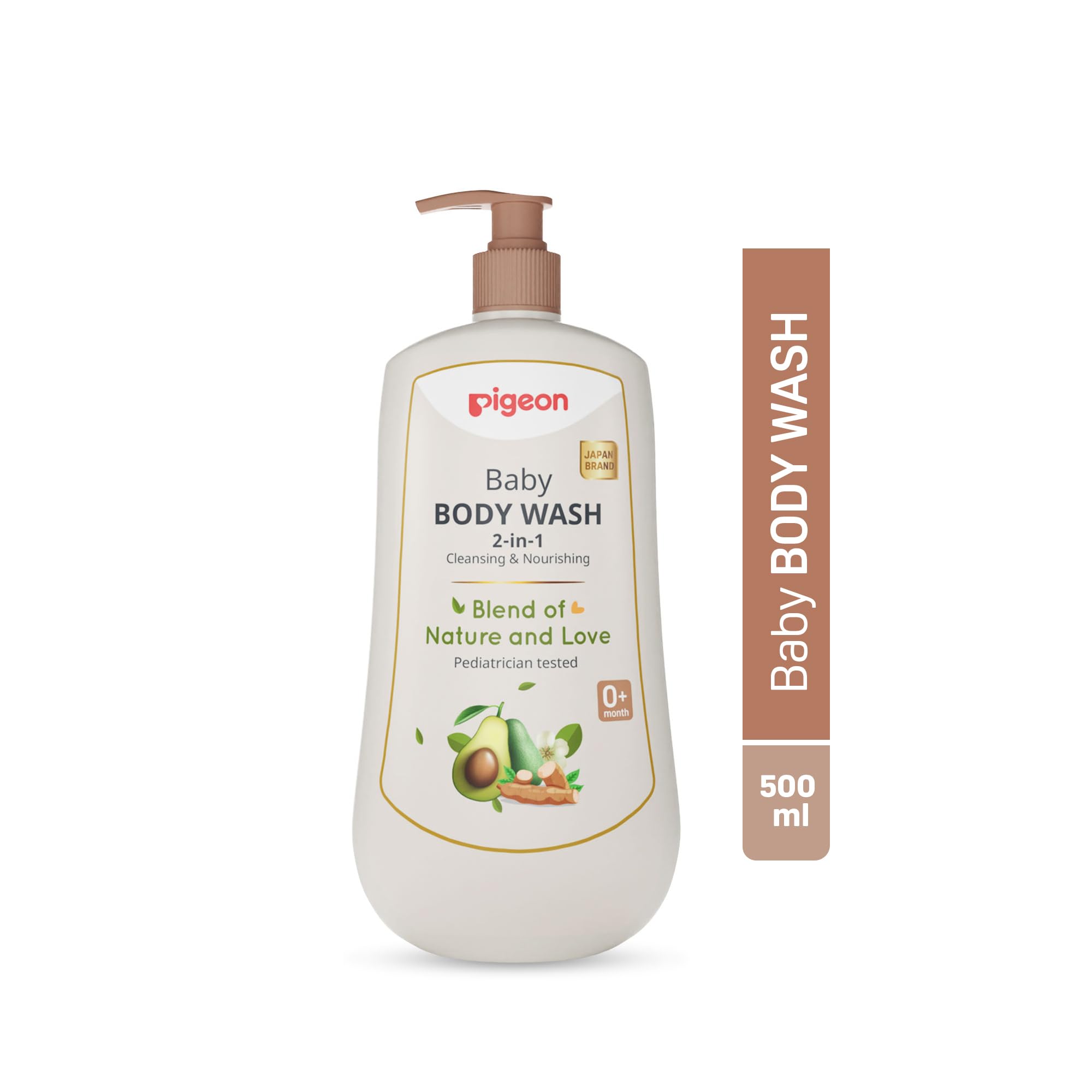 Pigeon 2-In-1 Baby Body Wash For Cleansing & Nourishing, Enriched With Avocado Oil & Marshmallow Extract, Parabens Frew, Sls & S